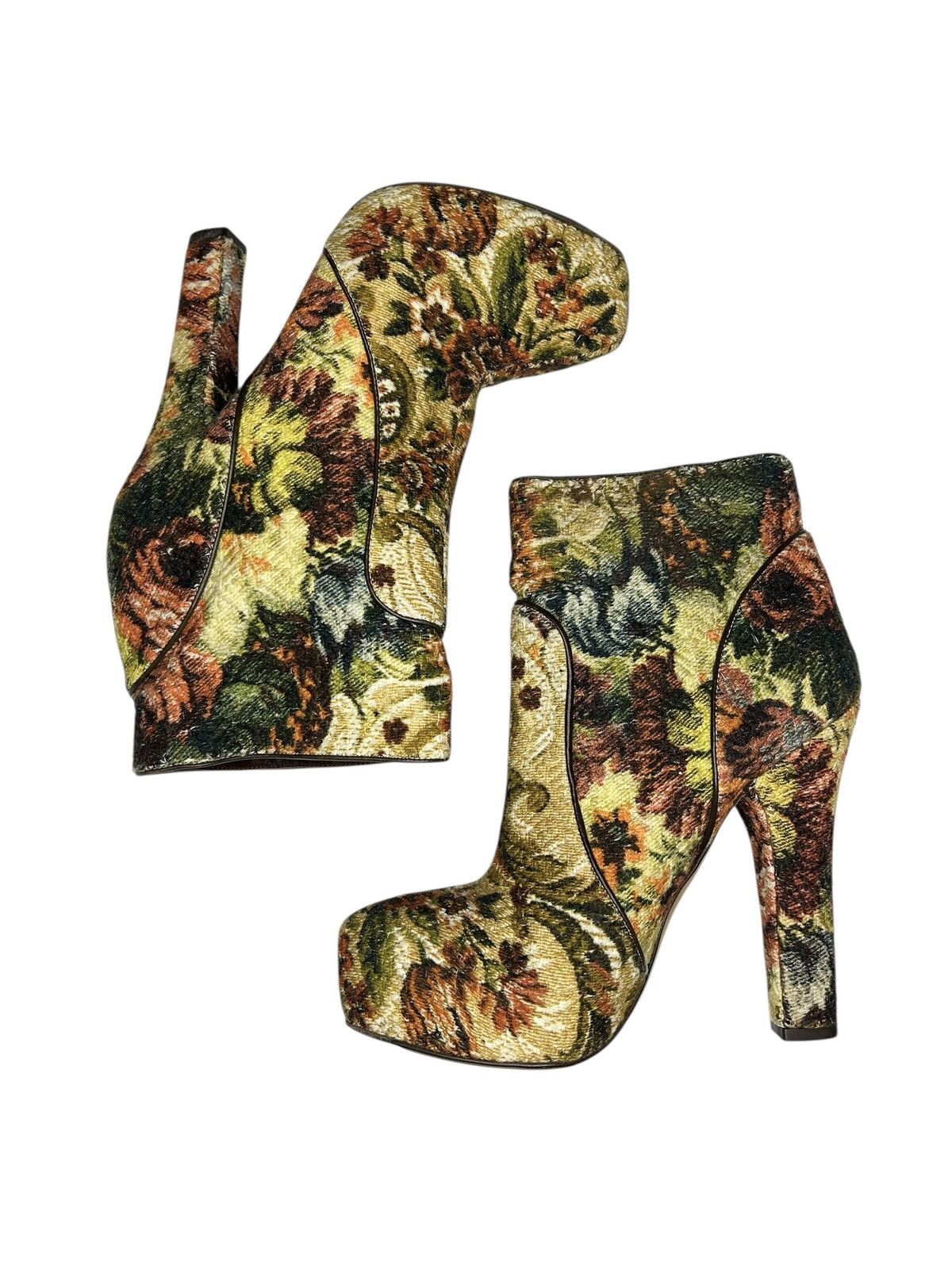 Dolce & Gabbana Floral Tapestry Boots Size US 9 / IT 39 - 5 Thumbnail