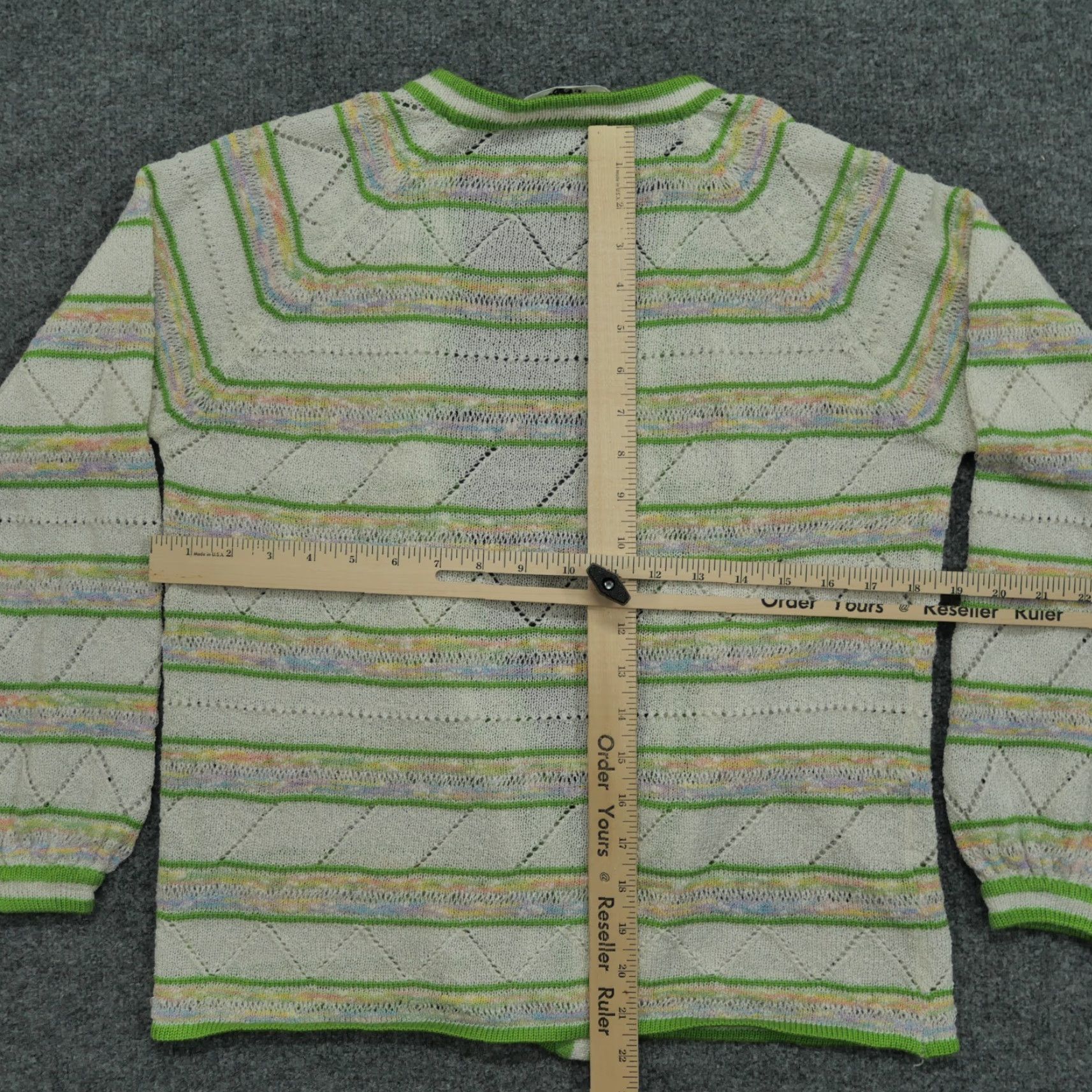 Vintage VINTAGE Banff Sweater Cardigan Womens M Green White Gianni Ferri 70s Size M / US 6-8 / IT 42-44 - 7 Thumbnail