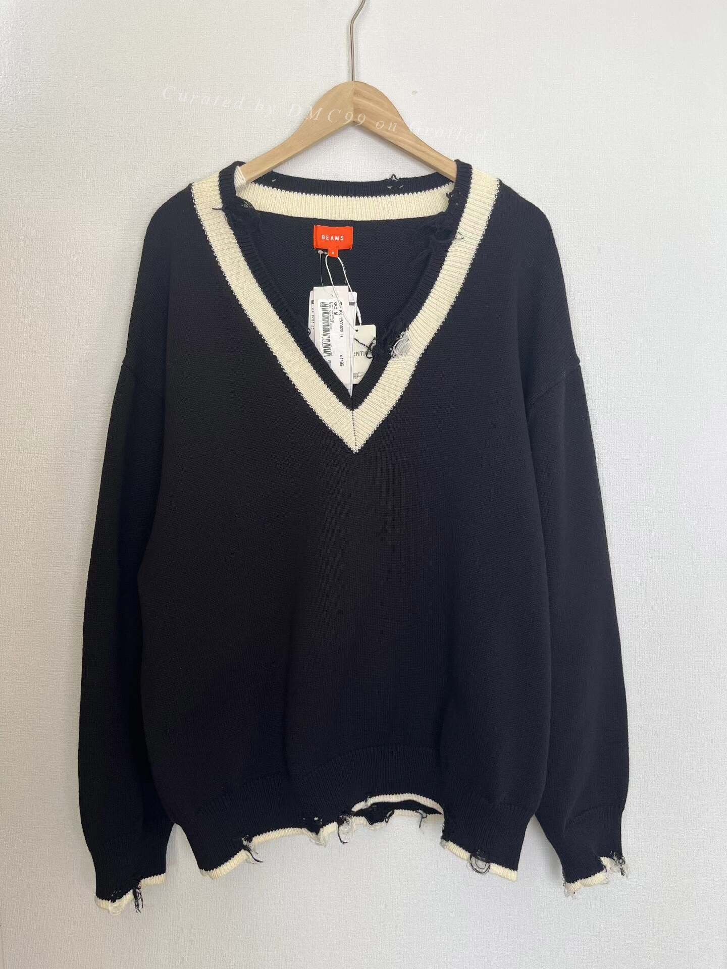 Beams Japan Beams Black V-Neck Knit Cardigan Size US M / EU 48-50 / 2 - 1 Thumbnail