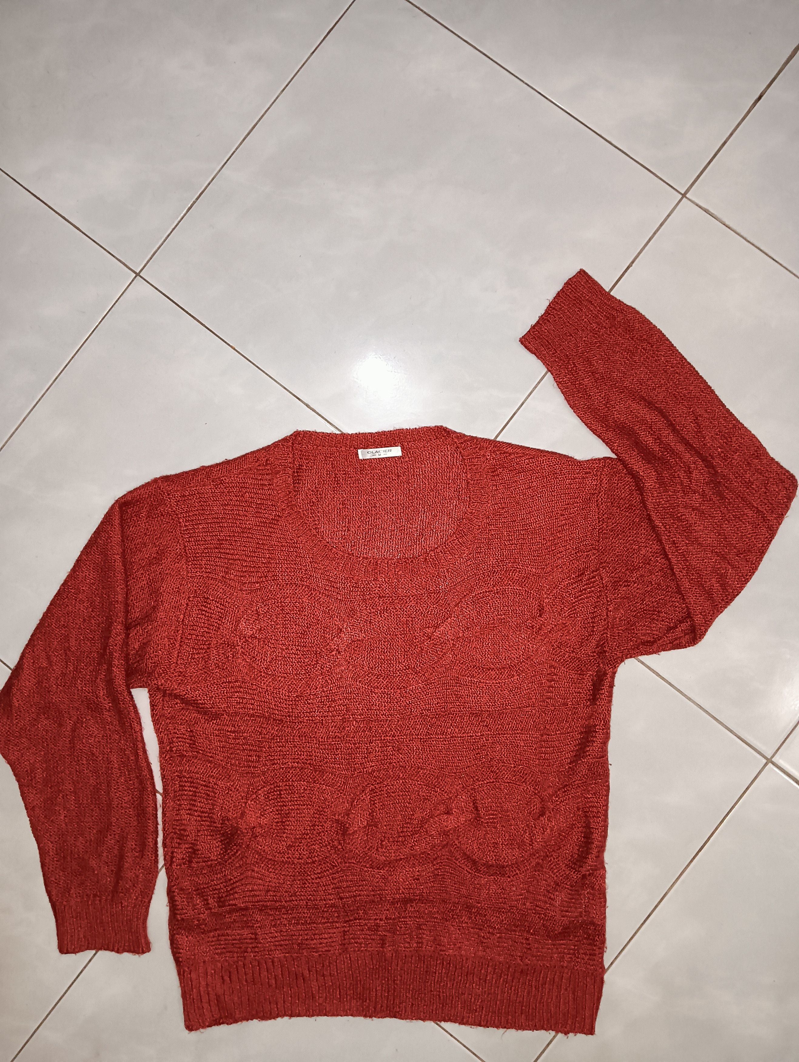 Vintage Glacier Maroon Shag Shaggy Fur Mohair Knitwear Size US M / EU 48-50 / 2 - 1 Thumbnail