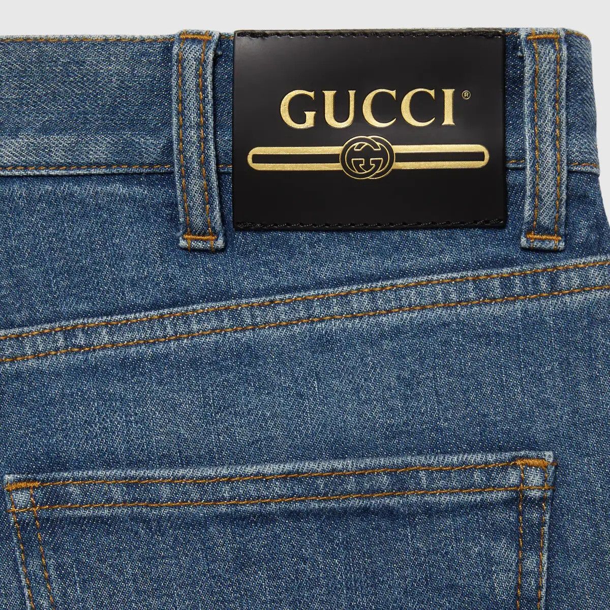 Gucci oc11z1025 Stretch Denim Pant With Raw Cut Hem in Blue Size US 32 / EU 48 - 7 Thumbnail