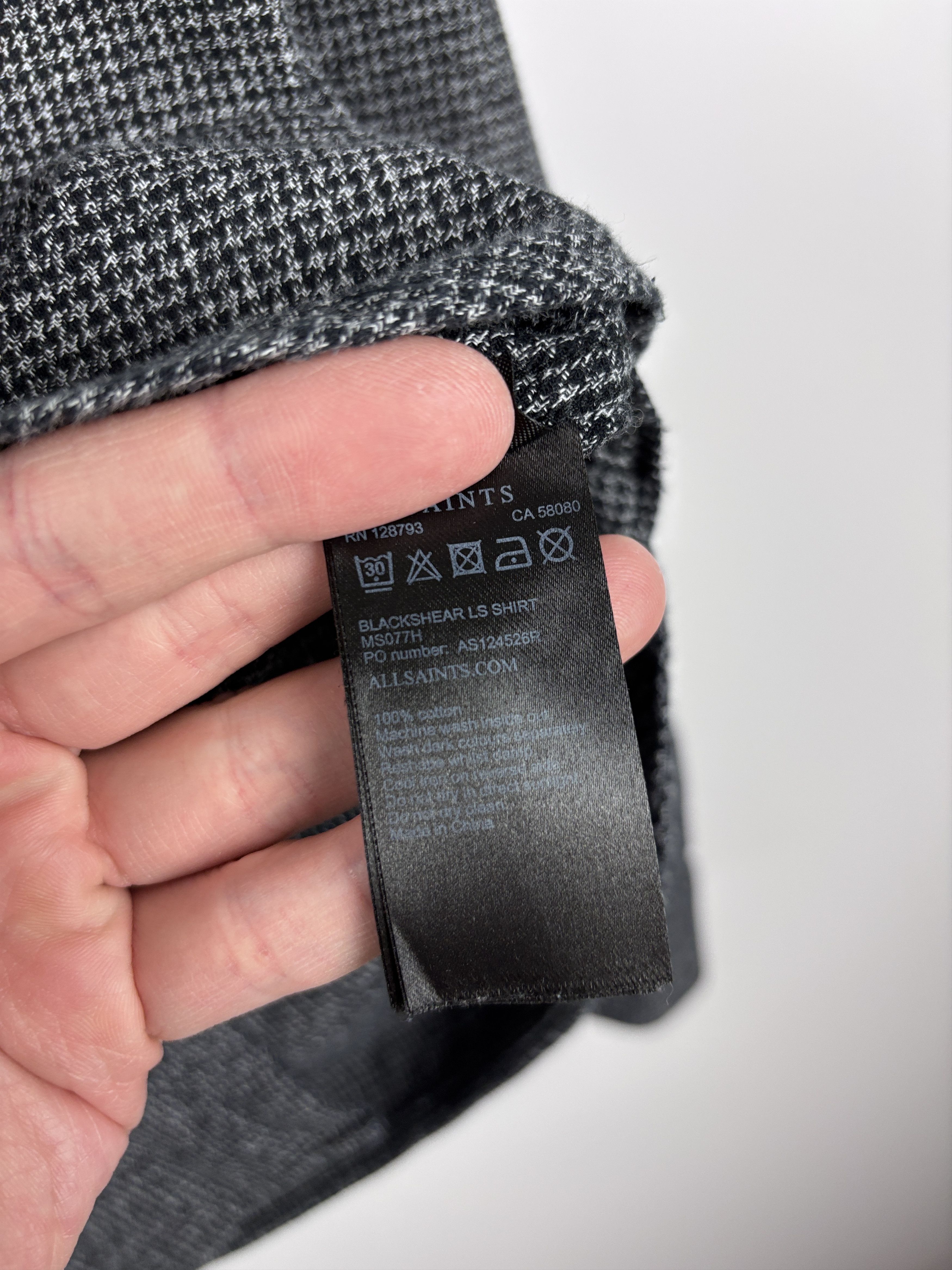 Allsaints All Saints Blackshear LS Button Up Long Sleeve Shirt Gray S Size US S / EU 44-46 / 1 - 9 Thumbnail