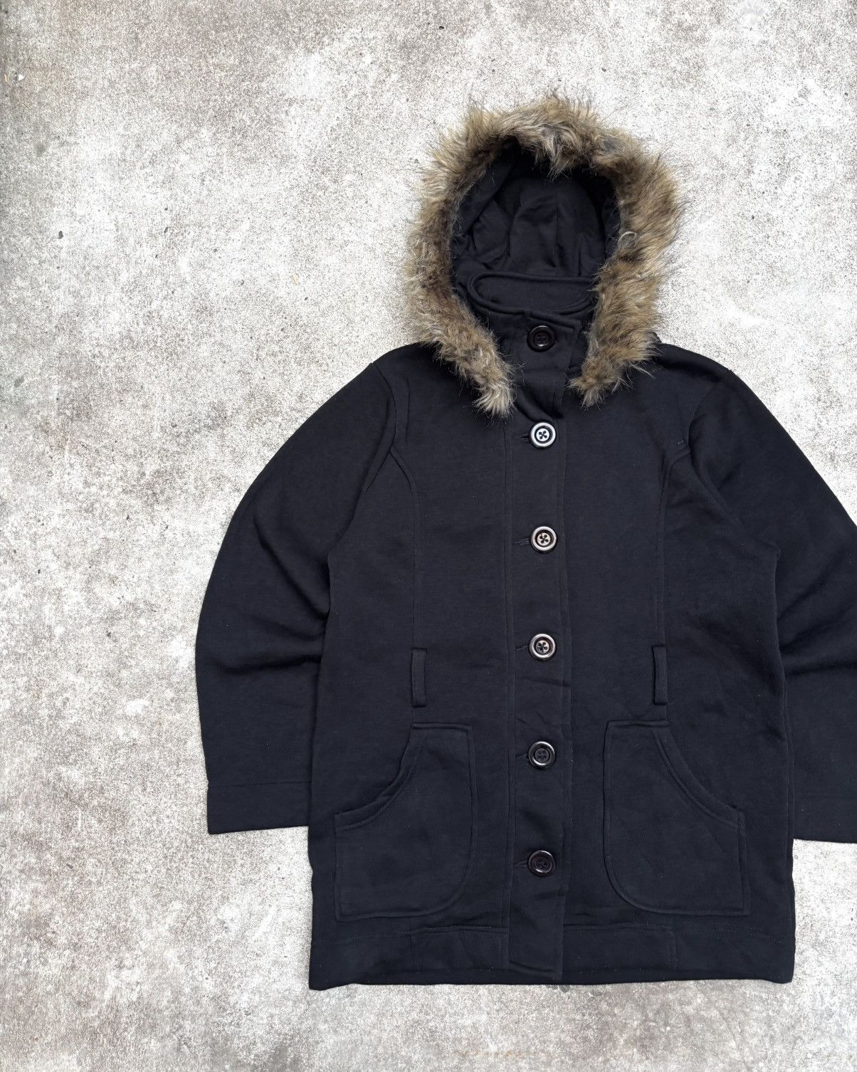 Le Grande Bleu (L.G.B.) Black UNIK Fur Jacket Button Size L / US 10 / IT 46 - 2 Thumbnail