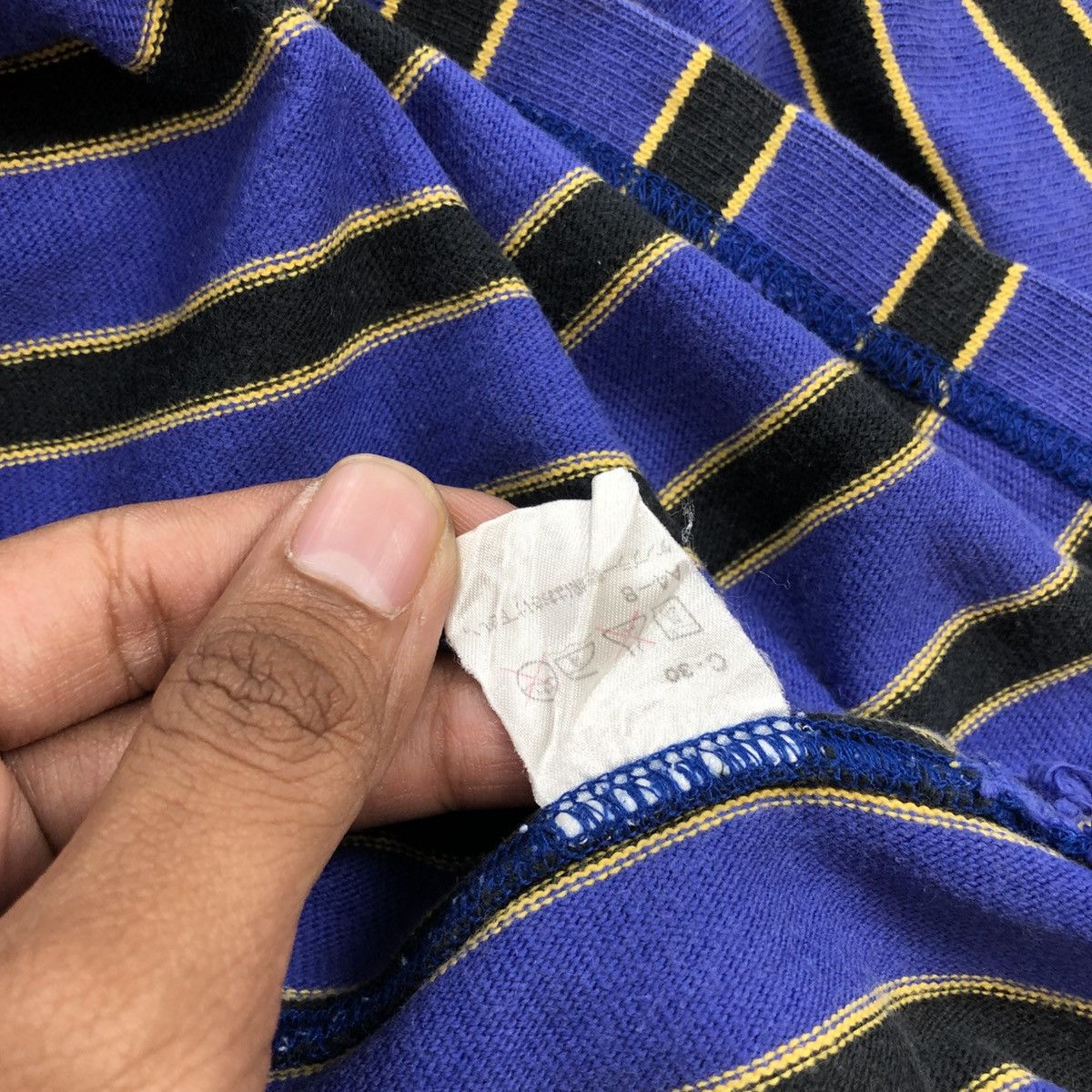 Polo Ralph Lauren × Vintage Vintage Polo Ralph Lauren Rugby Lion Stripe Long Sleeve Size US L / EU 52-54 / 3 - 6 Thumbnail