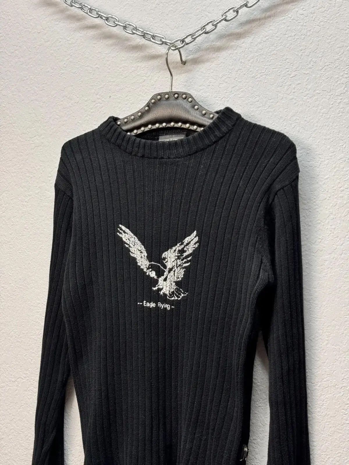 Japanese Brand × Vintage Vintage Y2K Distressed Striped Sweater Faded knit Y2K Effect Size US M / EU 48-50 / 2 - 6 Thumbnail