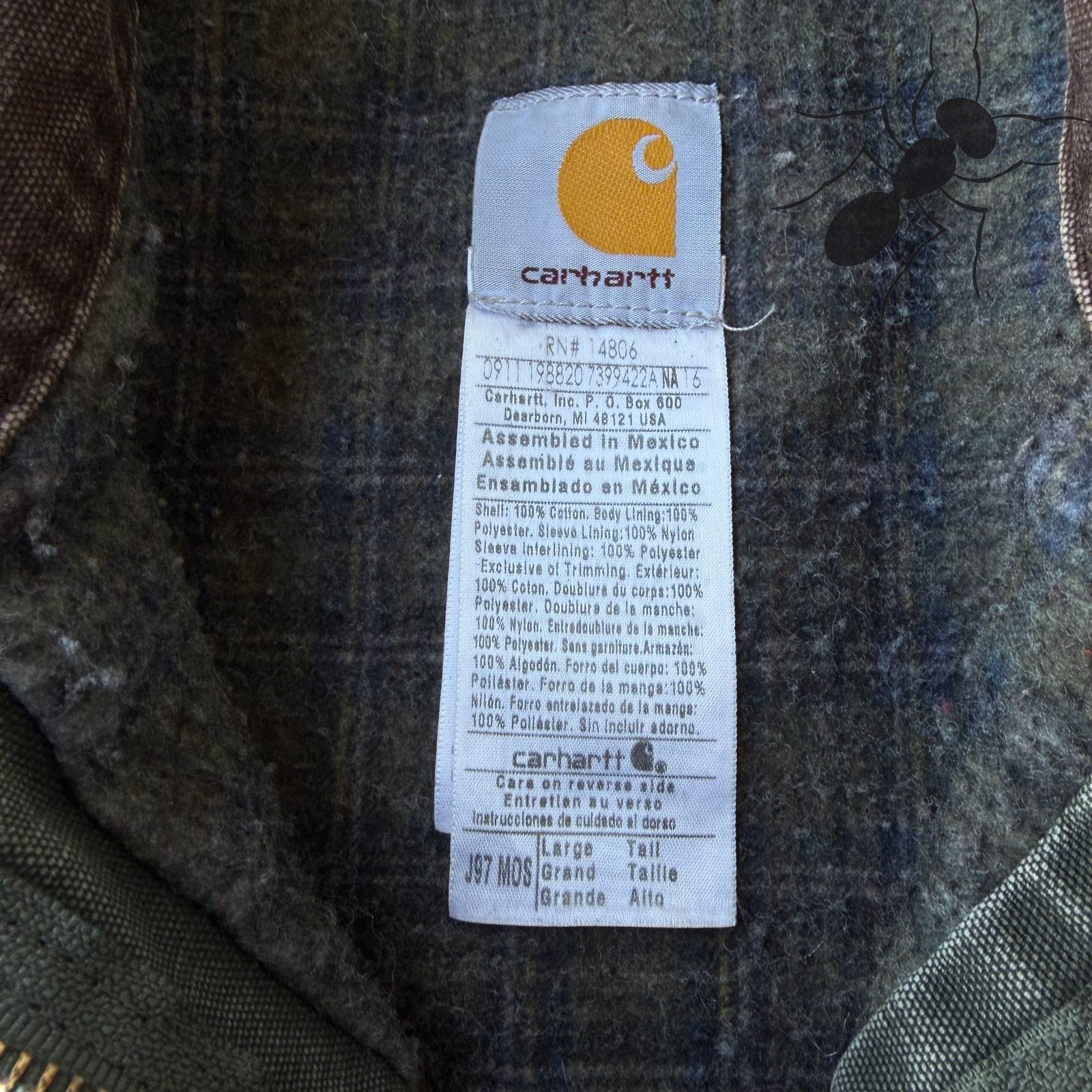 Carhartt × Vintage Carhartt J97 MOS green Detroit work wear jacket Size US L / EU 52-54 / 3 - 5 Thumbnail