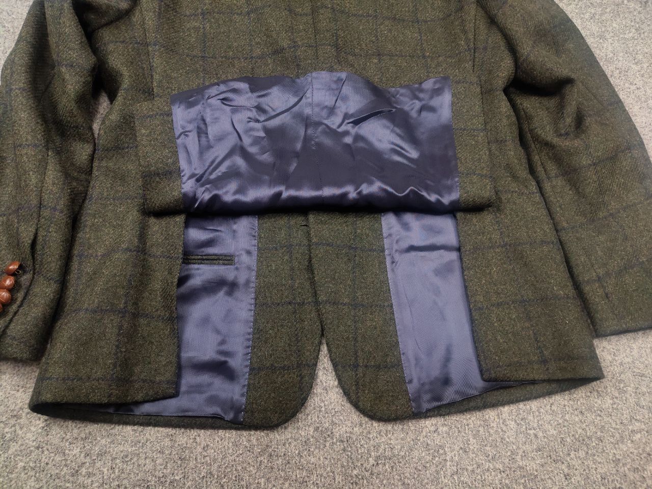 Harris Tweed Charles Robertson British Green Wool Tweed Blazer Jacket Size US M / EU 48-50 / 2 - 9 Thumbnail