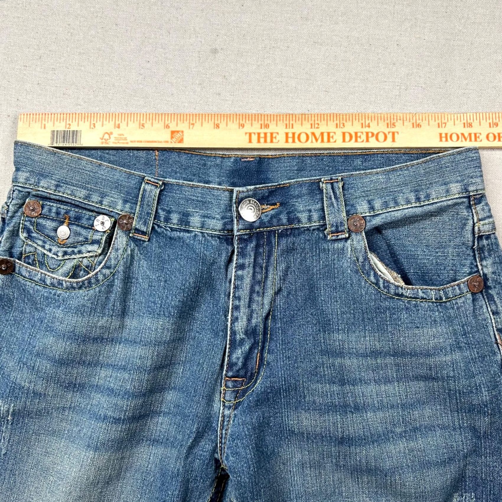 True Religion VINTAGE True Religion Jeans Mens 38x33 Joey Durga Goddess Embroider USA Y2K western Blue Size US 38 / EU 54 - 7 Thumbnail