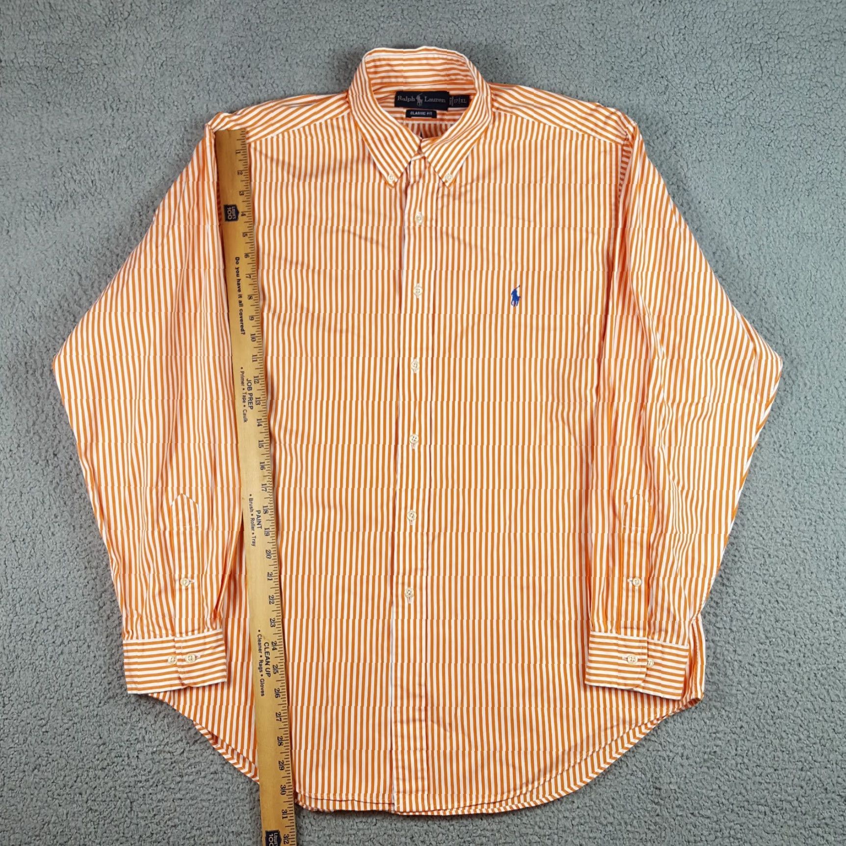 Ralph Lauren VINTAGE Ralph Lauren Preppy Striped Button-Up Shirt XL Orange Long Sleeve Pony Logo Classic Mens 90s Retro Size US XL / EU 56 / 4 - 8 Thumbnail