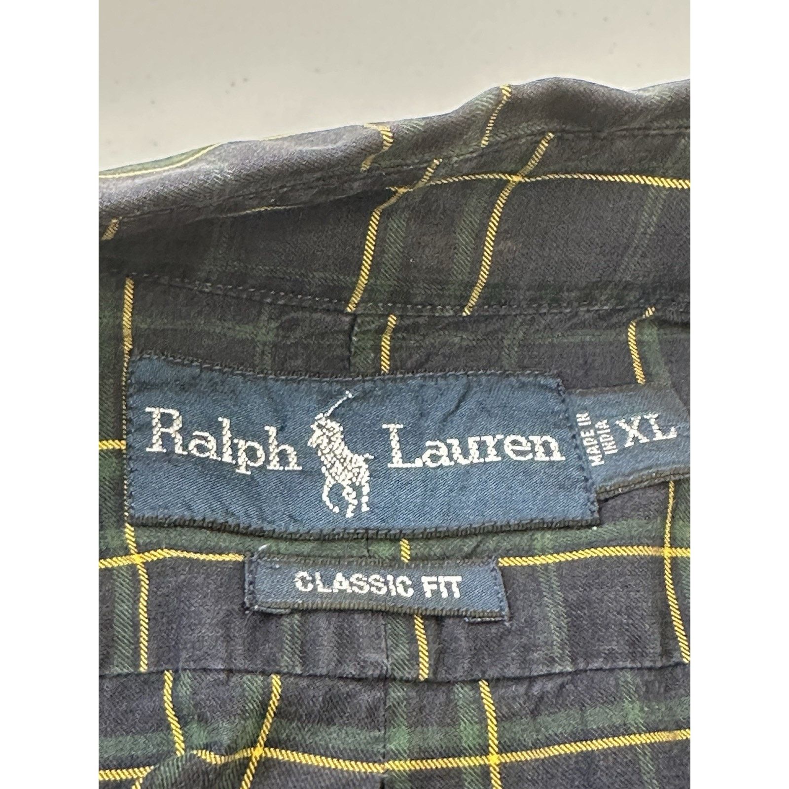 Ralph Lauren Vintage Ralph Lauren Shirt Mens XL Blue Plaid Classic Fit Size US XL / EU 56 / 4 - 9 Thumbnail