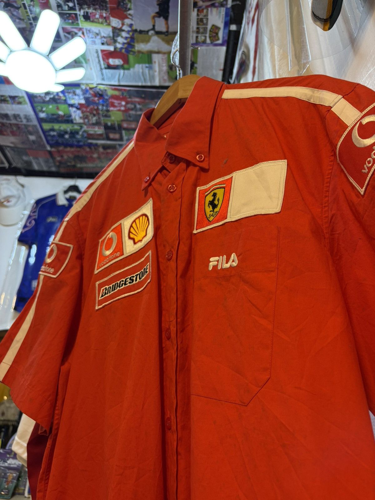 Fila Vintage Formula1 Ferrari Pit Crew Shirt Size US XXL / EU 58 / 5 - 2 Thumbnail
