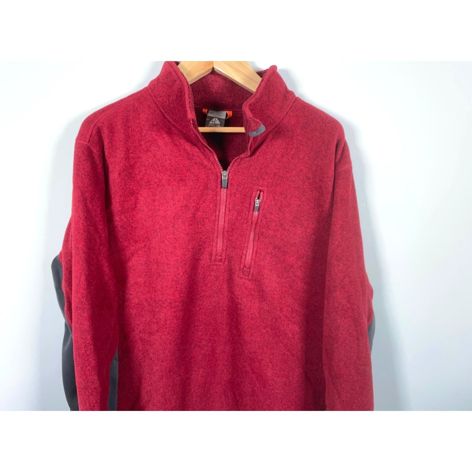 Nike Nike ACG Fleece Pullover Jacket 2XL Red Gray 1/4 Zip Hiking Outdoors Mens Regular Thermal Therma Size US XXL / EU 58 / 5 - 4 Thumbnail