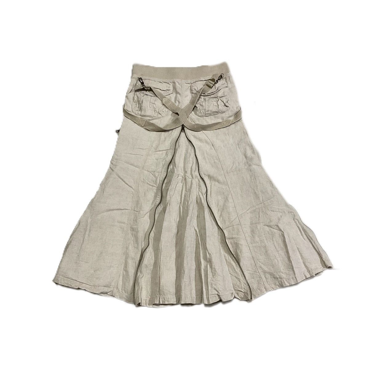 If Six Was Nine × Japanese Brand × Le Grande Bleu (L.G.B.) 🔥Y2K Archived G.O.A Flare Cargo Skirt Suspender Multi Zipper Size 30" / US 8 / IT 44 - 4 Thumbnail