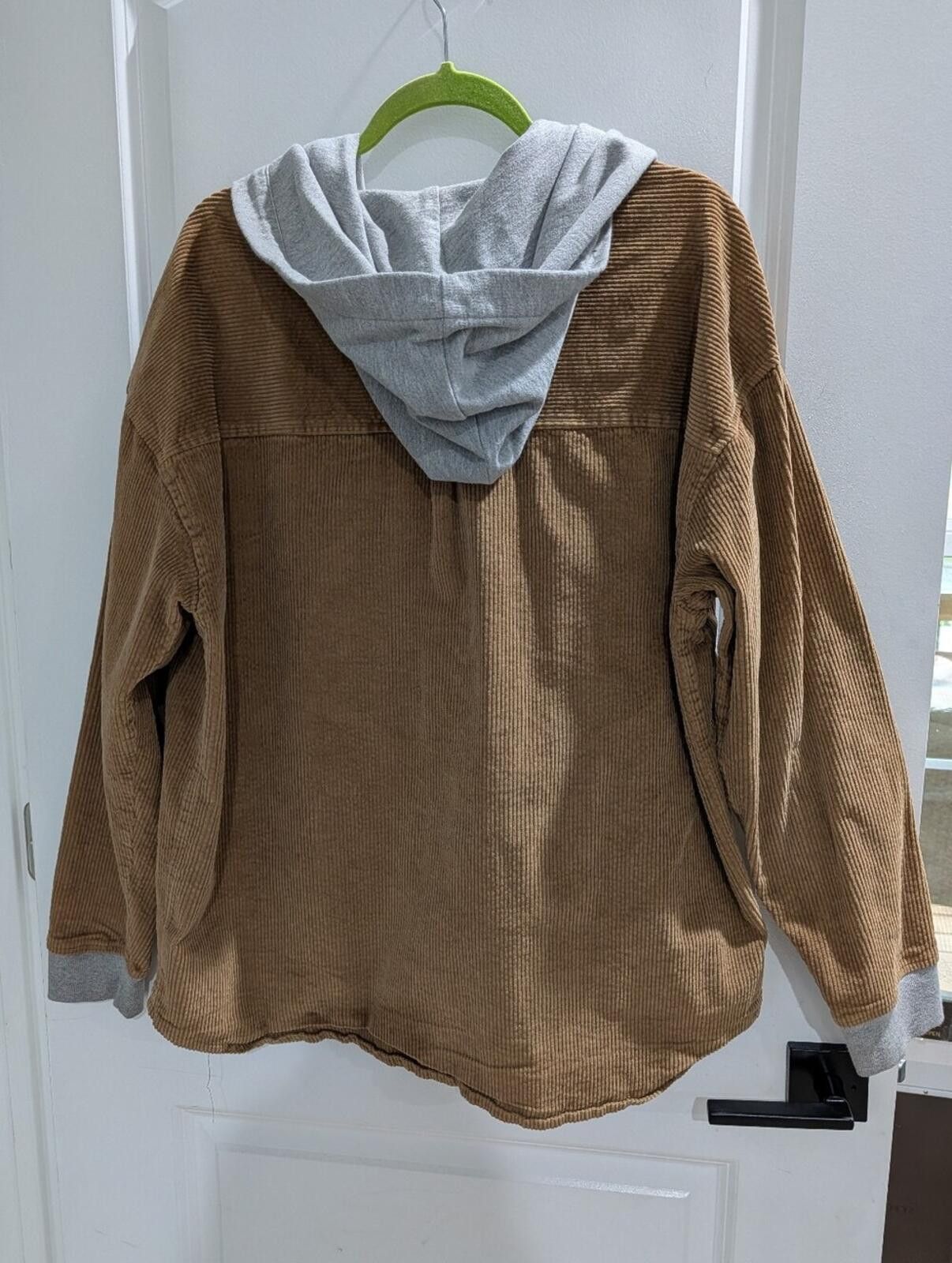 Other Original Use Corduroy Shirt Jacket in Brown with Gray Hood Size US XXL / EU 58 / 5 - 3 Thumbnail