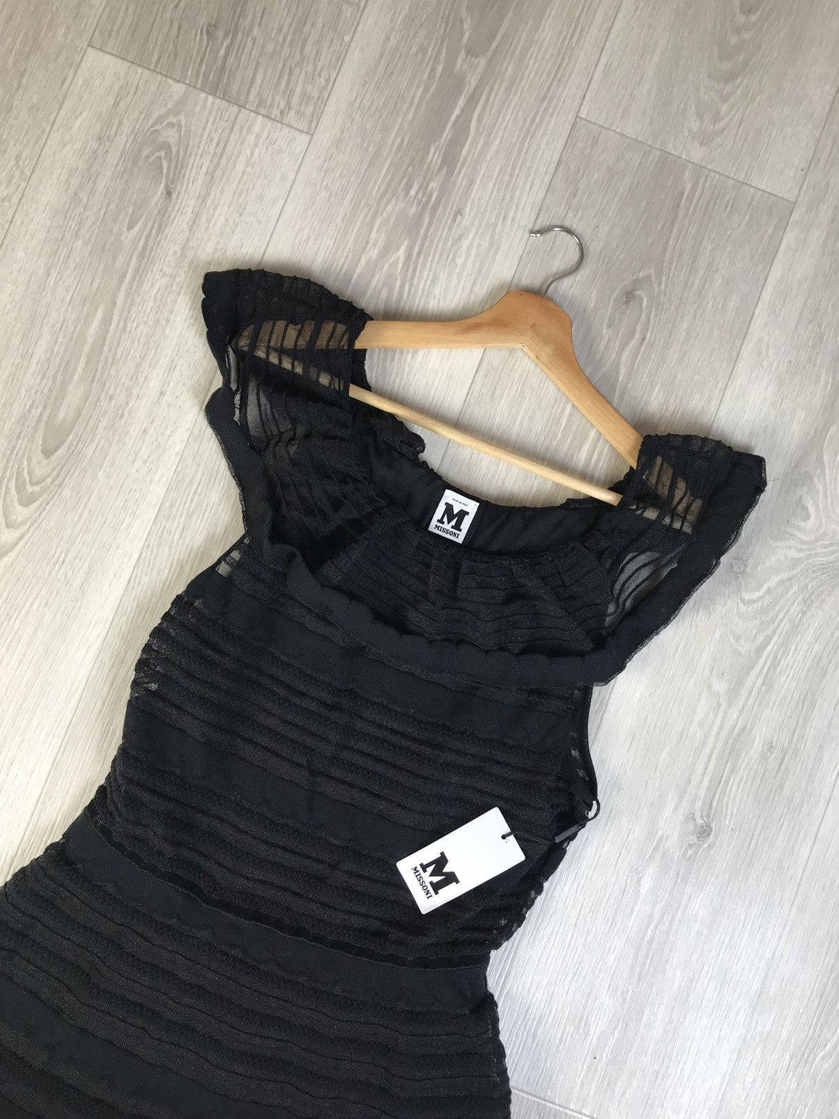 Missoni MISSONI Black knitted dress from quarter to knee Size L / US 10 / IT 46 - 4 Thumbnail