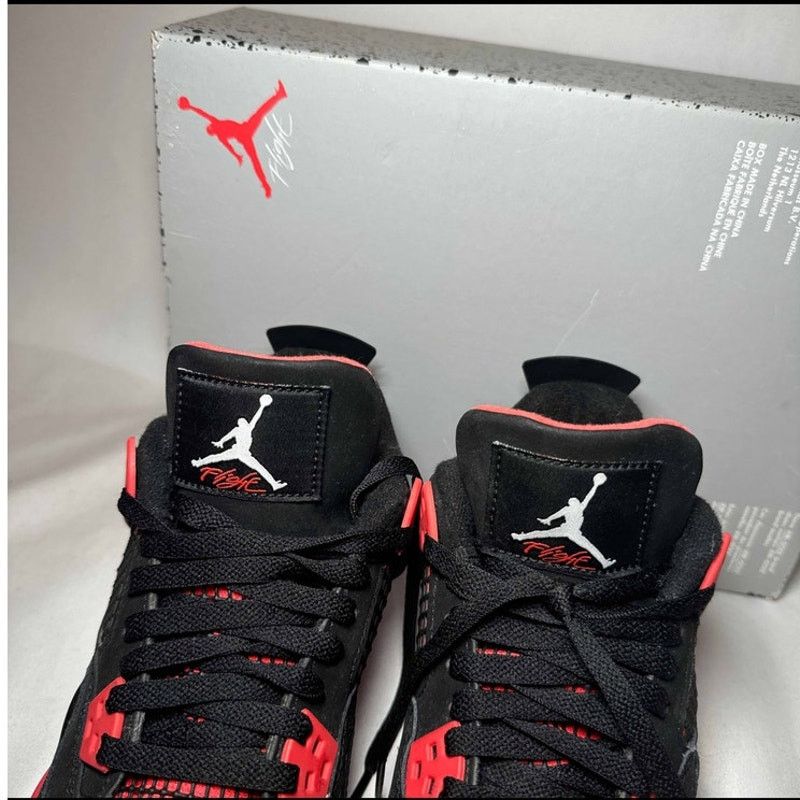 Jordan Brand × Nike Size 7 - Nike Air Jordan 4 Retro GS Red Thunder Men's Shoes Size US 7 / EU 40 - 10 Thumbnail
