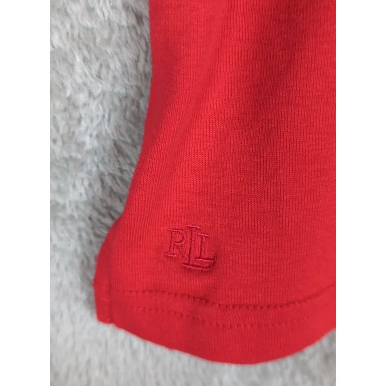 Ralph Lauren Lauren Ralph Lauren Red Cotton Stretch Boatneck Tee M Nautical Rolled Sleeve Women Size M / US 6-8 / IT 42-44 - 4 Thumbnail