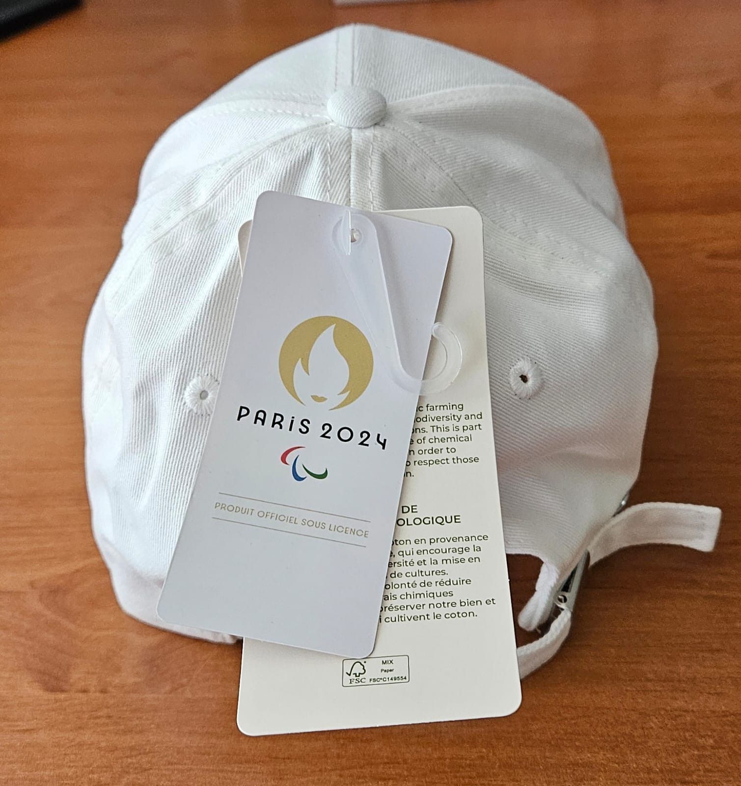 Vintage Official Paris 2024 Paralympic Cap - White and Gold - NWT Size ONE SIZE - 4 Thumbnail
