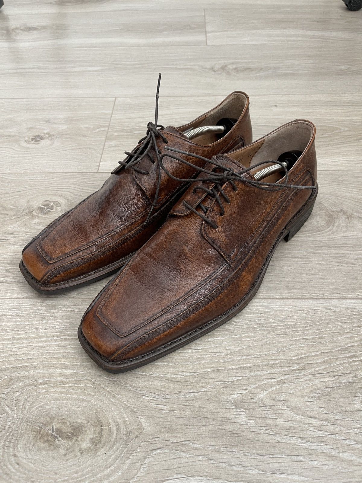 Vintage Roberto Santi Men’s Brown Leather Derby Shoes EU44 Formal Size US 10 / EU 43 - 1 Thumbnail