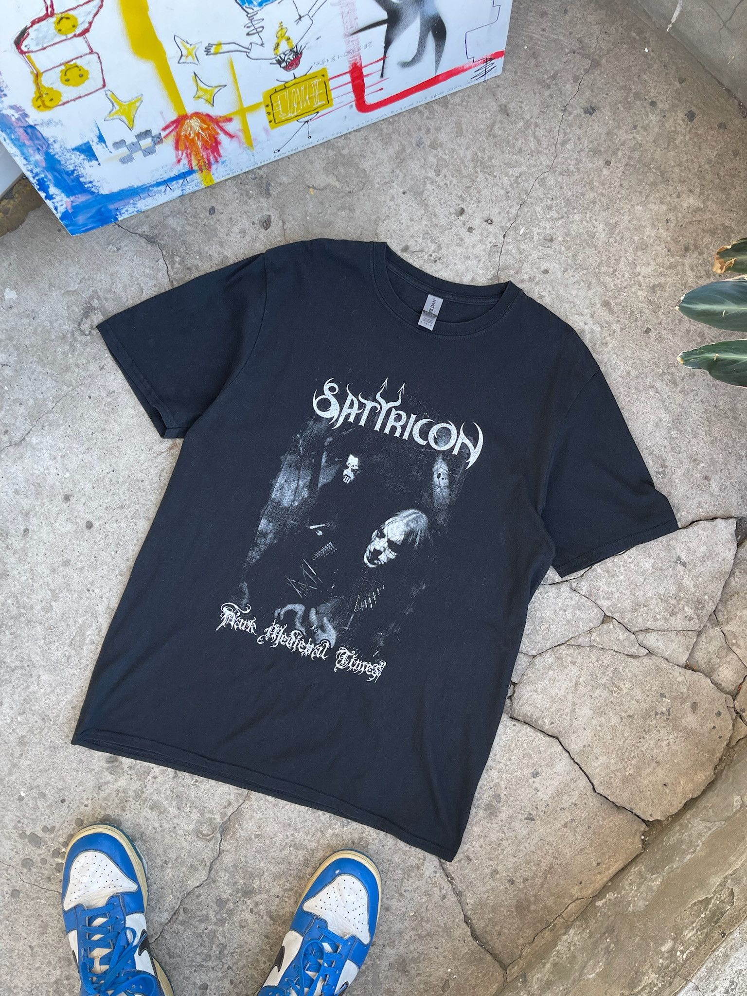 Band Tees VTG 00s Satyricon Dark Medieval Times Band Tee Black Metal Size US L / EU 52-54 / 3 - 1 Thumbnail