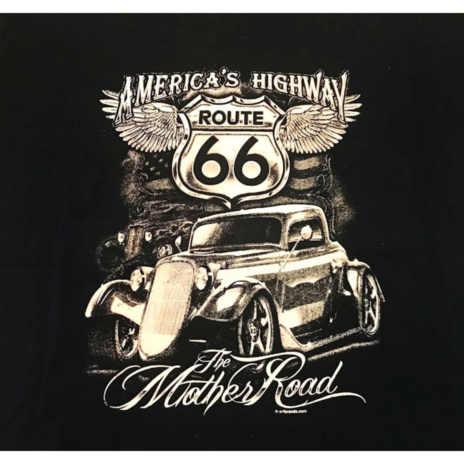 Gildan Gildan Men`s T-shirt Route 66 Black Heavy 100% Cotton L Size US L / EU 52-54 / 3 - 2 Thumbnail