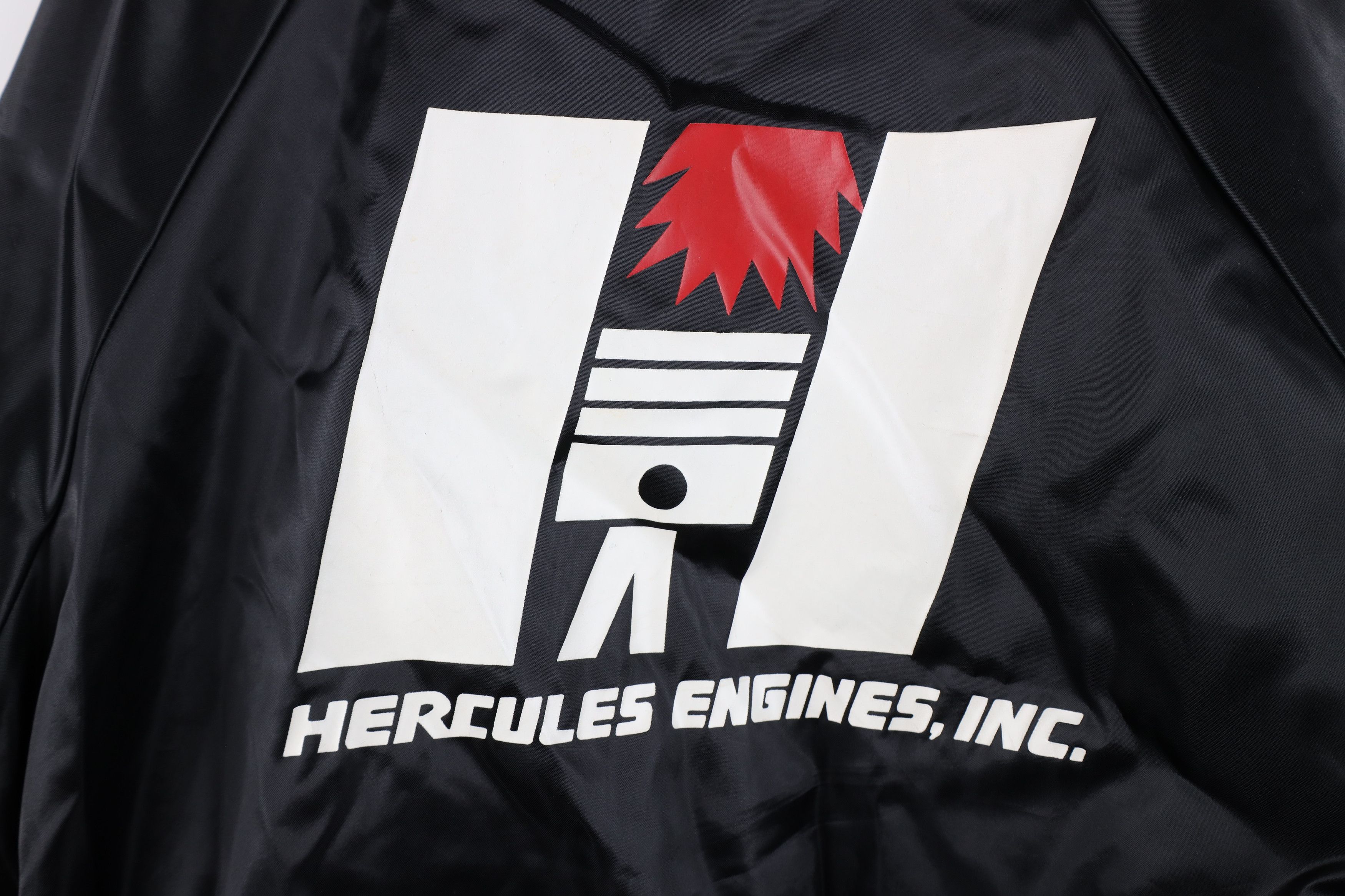 Vintage Vintage 80s Hercules Engines Racing Satin Bomber Jacket USA Size US L / EU 52-54 / 3 - 12 Thumbnail