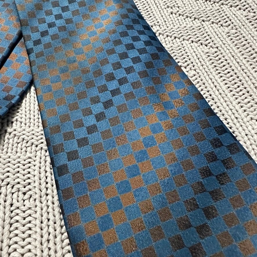 Canali Canali brown and blue ombre abstract striped silk tie Size ONE SIZE - 2 Thumbnail