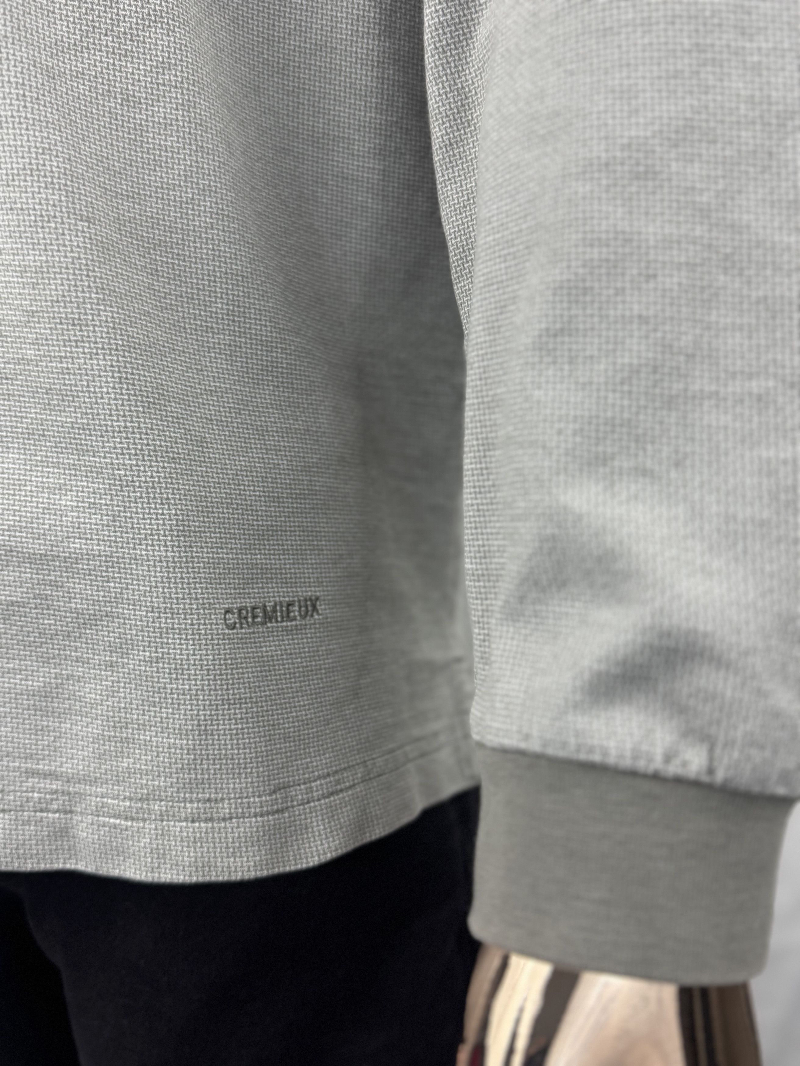 Daniel Cremieux VTG Daniel Cremieux Textured Knit Long Sleeve Polo Dove Grey Size US XL / EU 56 / 4 - 5 Thumbnail