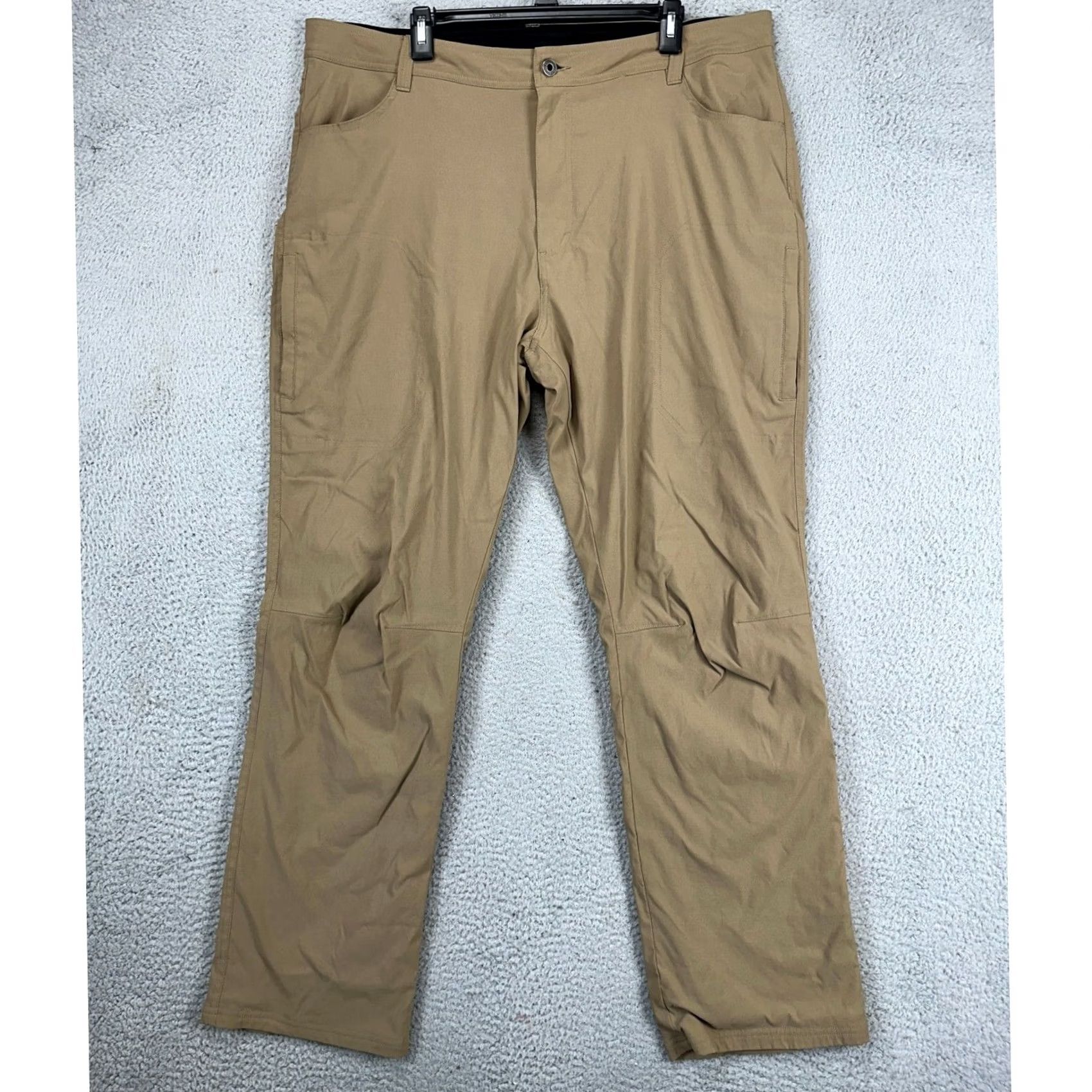 Eddie Bauer Eddie Bauer Men Fleece Lined Pants Cargo Pockets Hiking Stretch Outdoor 40X32 Tan Brown Corded Front Pocket Casual Travel Pants Mens Size US 40 / EU 56 - 2 Thumbnail