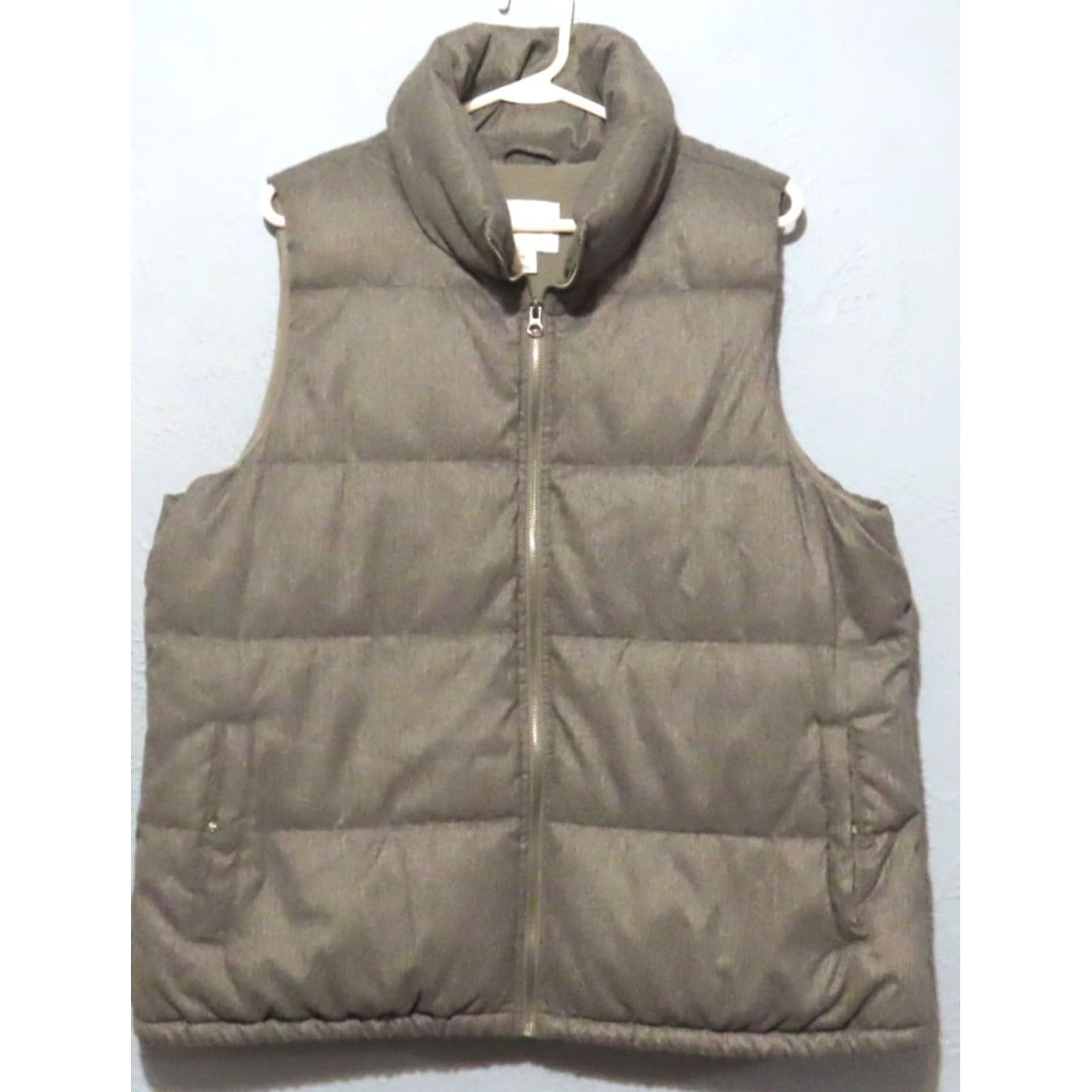Old Navy Old Navy Men XL Vest Full Zip Textured Heather Gray Puffer Vest Size US XL / EU 56 / 4 - 2 Thumbnail