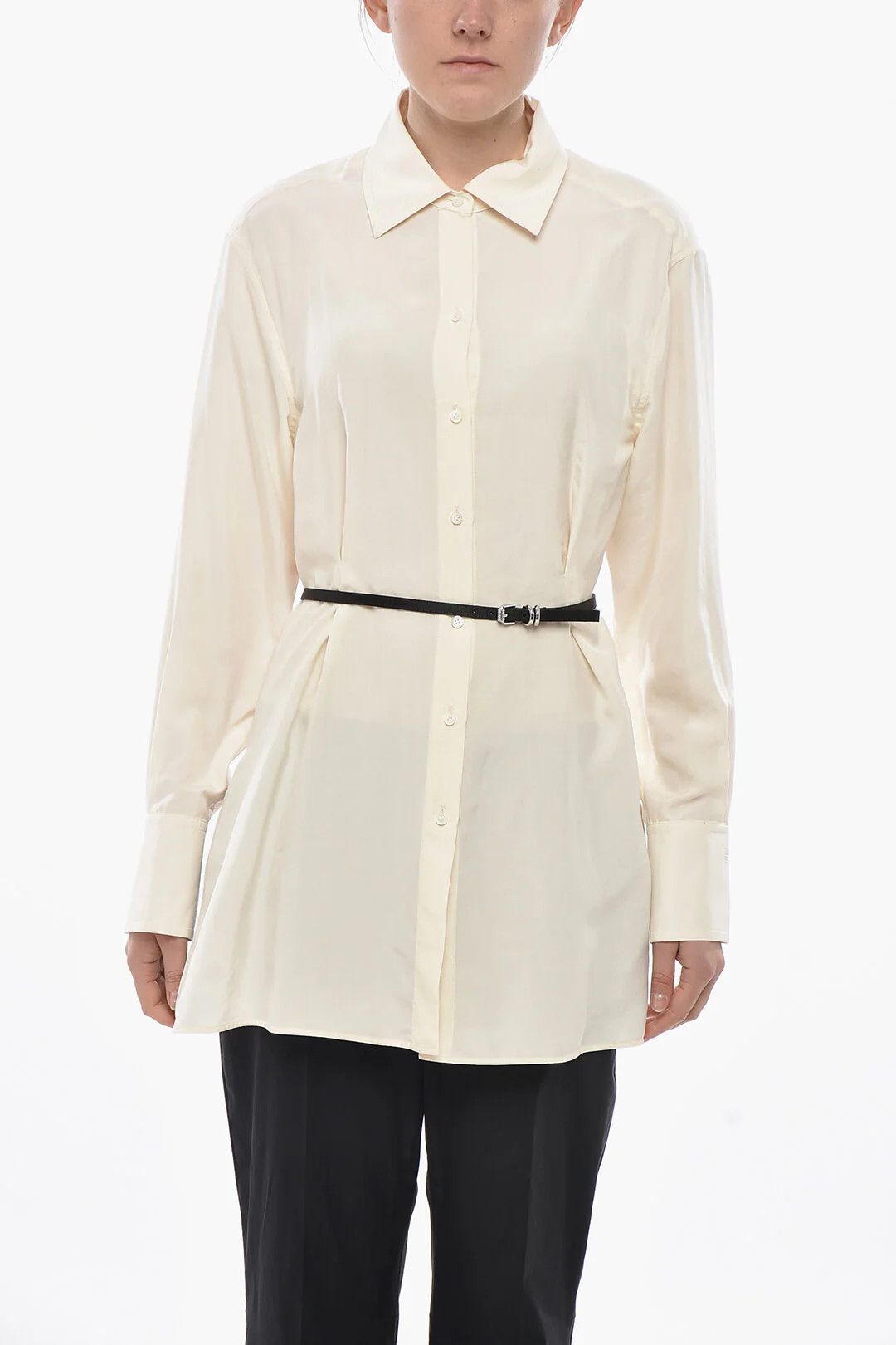 Givenchy og1mm0326 Silk Shirt in White Size S / US 4 / IT 40 - 1 Thumbnail