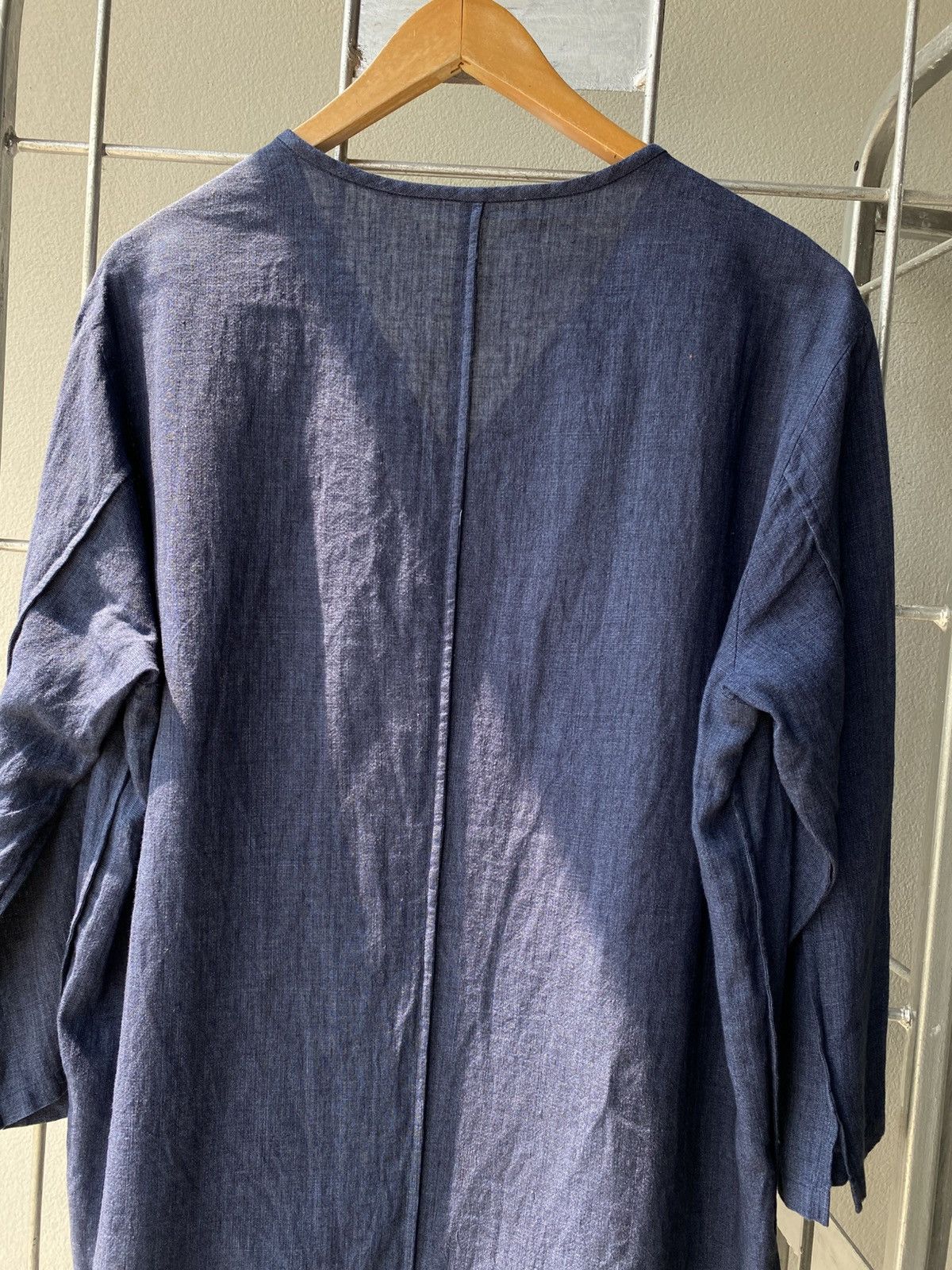 Kazuyuki Kumagai Attachment KAZUYUKI KUMAGAI (ATTACHMENT) Indigo V-Neck Tunic Size US M / EU 48-50 / 2 - 8 Thumbnail