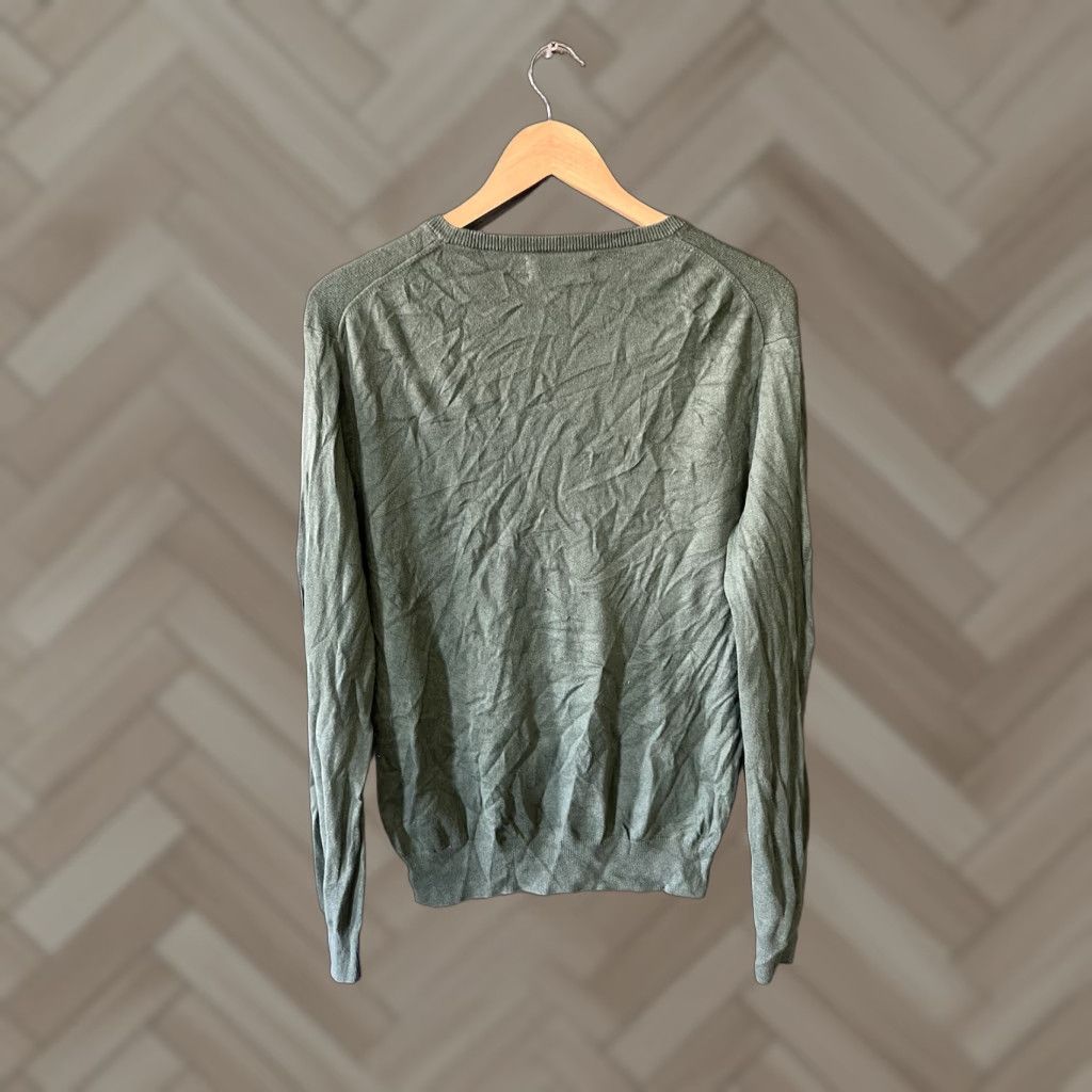J.Crew J. Crew Mens Green Long Sleeve V-Neck Pullover Cashmere Sweatshirt Size M Size US M / EU 48-50 / 2 - 1 Thumbnail