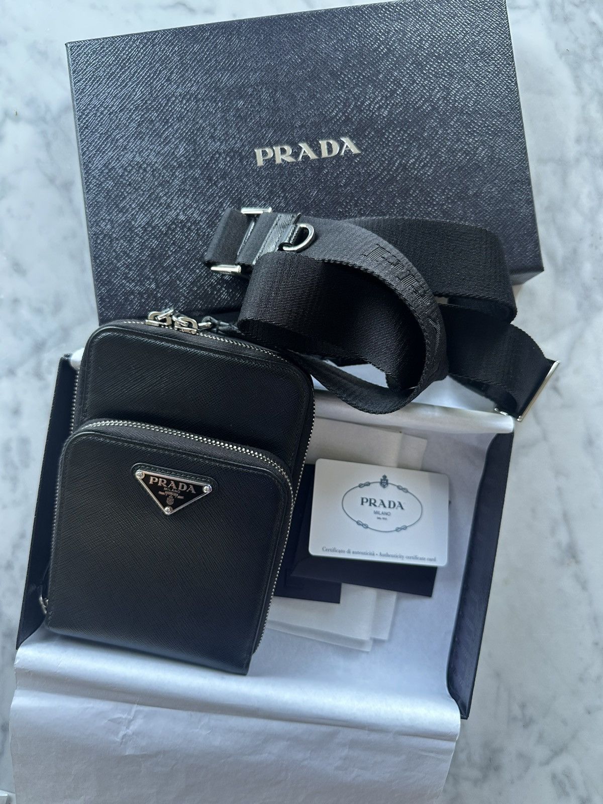 Prada Saffiano Leather Smartphone Case Size ONE SIZE - 10 Thumbnail