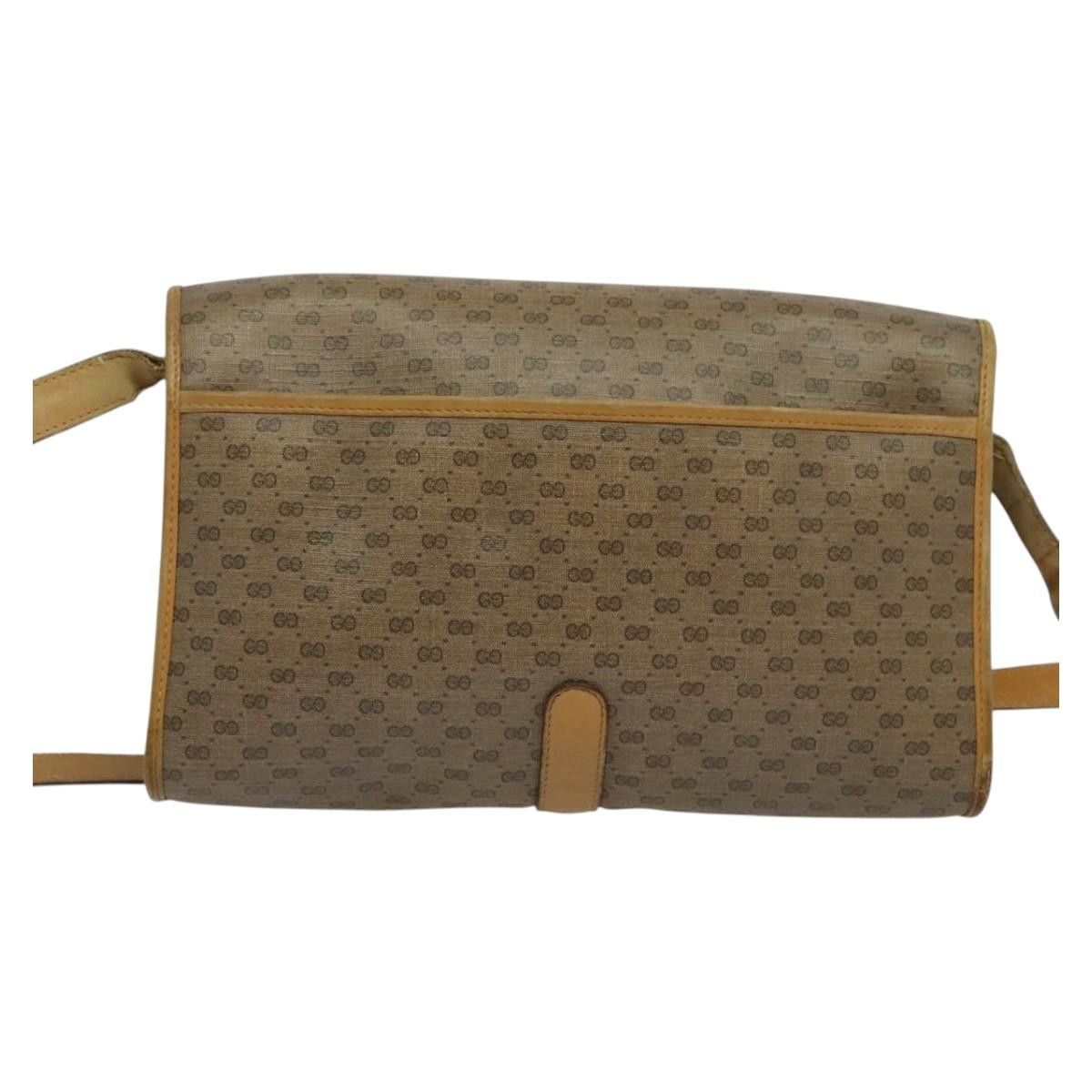 Gucci GUCCI Micro GG Supreme Shoulder Bag Pvc Beige Gold 001 115 Size ONE SIZE - 3 Thumbnail