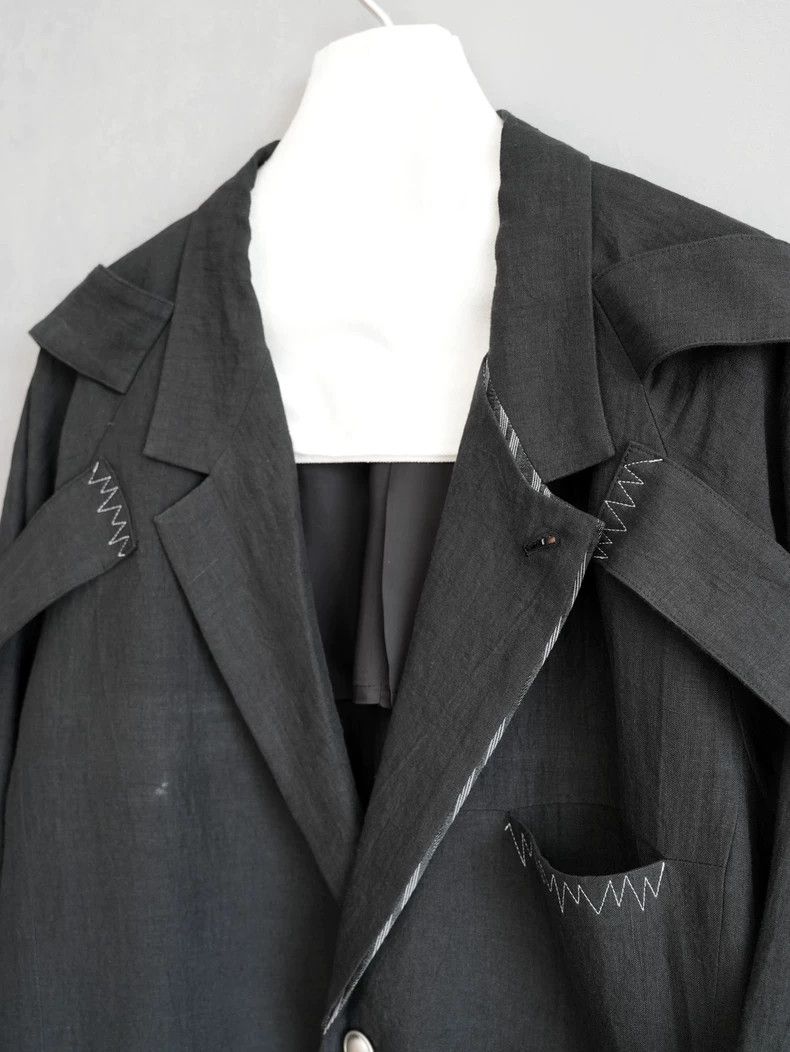 Yohji Yamamoto Yohji Yamamoto24SS Ringing Silver Linen Jacket 2503-Nextarr Size US M / EU 48-50 / 2 - 4 Thumbnail