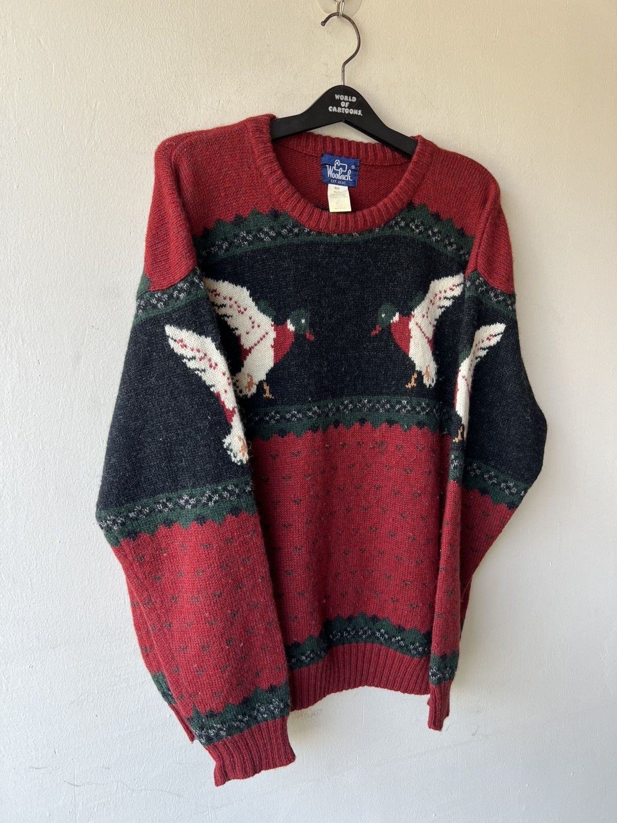 Woolrich Woolen Mills Vintage 90s Woolrich 100% Wool Knitwear Sweater Size US L / EU 52-54 / 3 - 9 Thumbnail