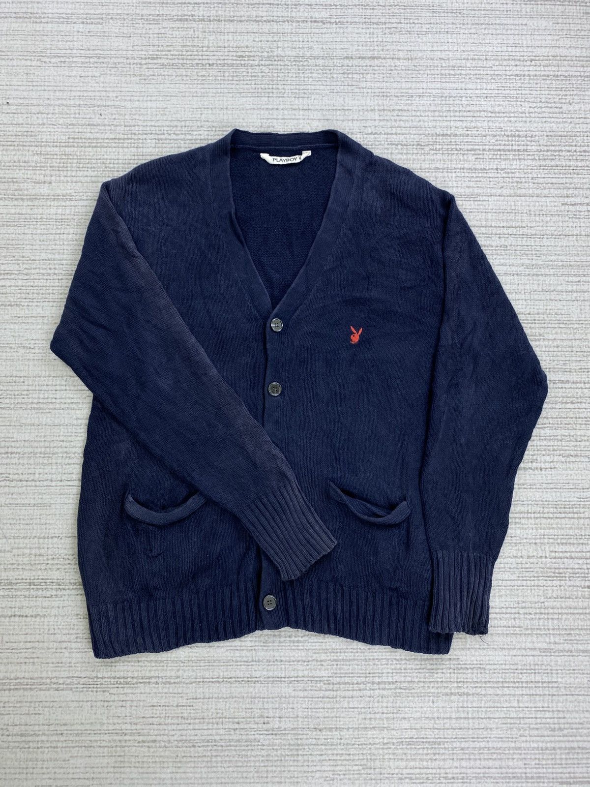 Japanese Brand × Playboy × Vintage Vintage Playboy Embroidery Logo Knit Cardigan Size US M / EU 48-50 / 2 - 1 Thumbnail