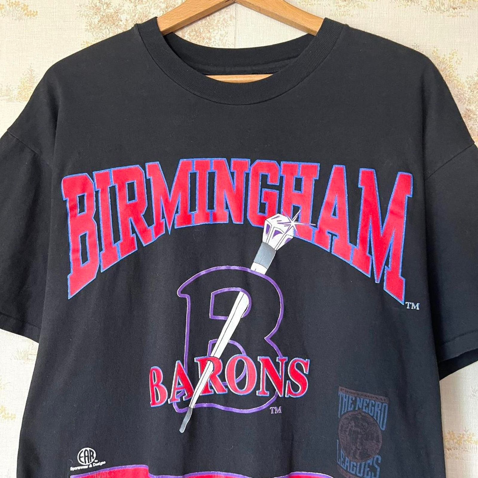 Vintage Vintage 90s Birmingham Black Barons Tee | Negro League | XL Size US XL / EU 56 / 4 - 2 Thumbnail