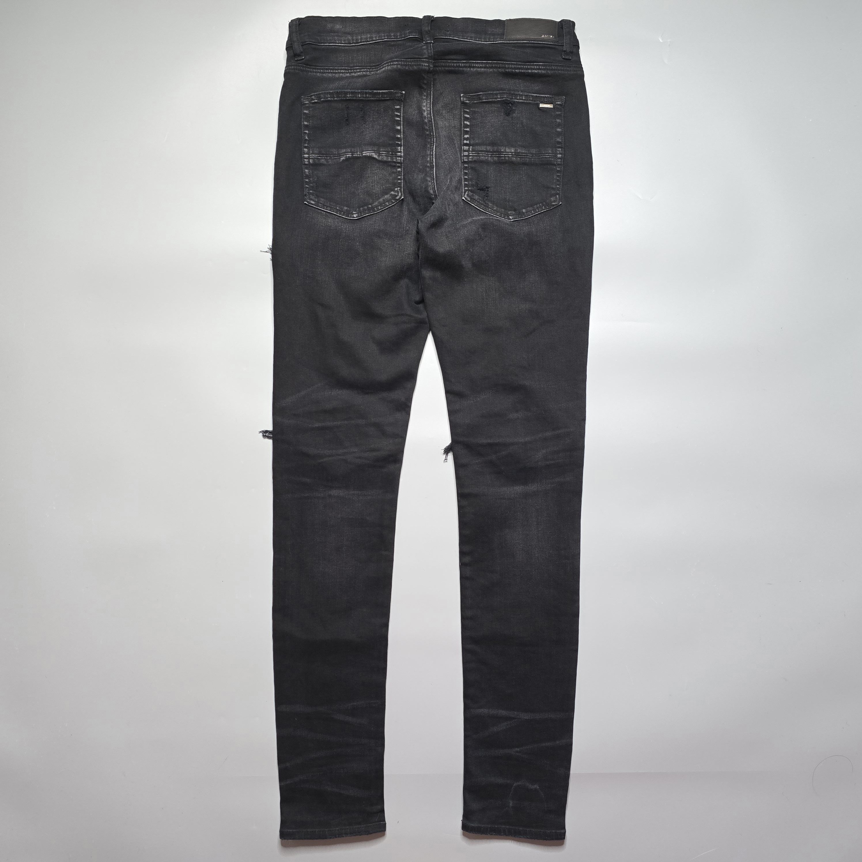 Amiri Amiri - MX1 Neon Plaid Grid Patch Black Jeans Size US 34 / EU 50 - 2 Thumbnail