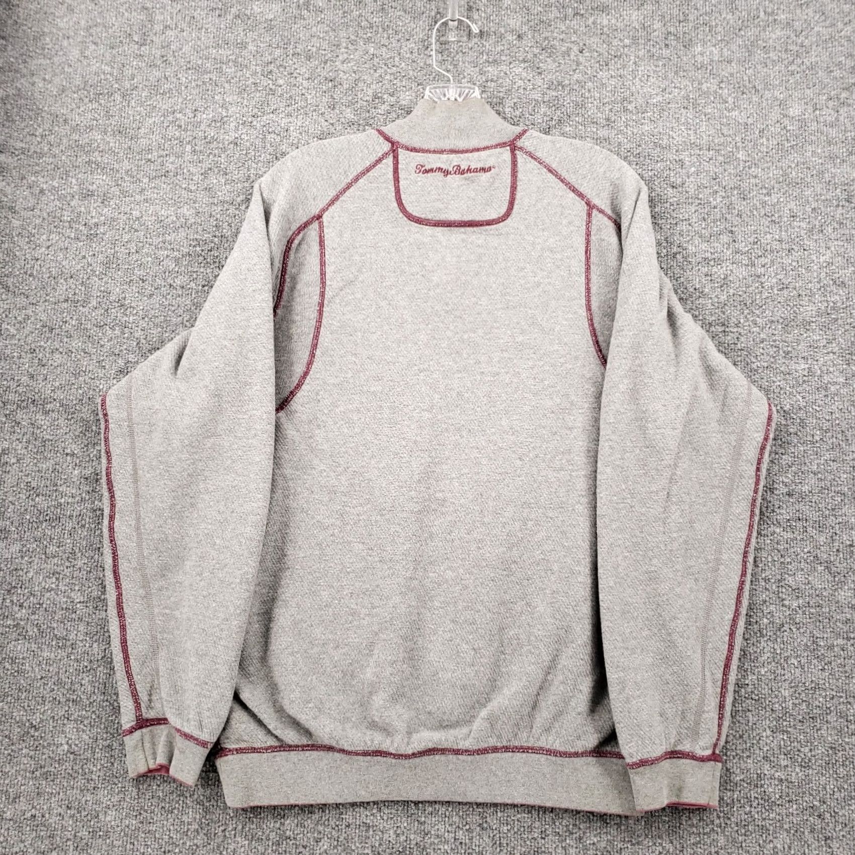 Tommy Bahama Tommy Bahama Sweater Mens L Gray Men Reversible Long Sleeve Zip Pullover Knit Size US L / EU 52-54 / 3 - 3 Thumbnail
