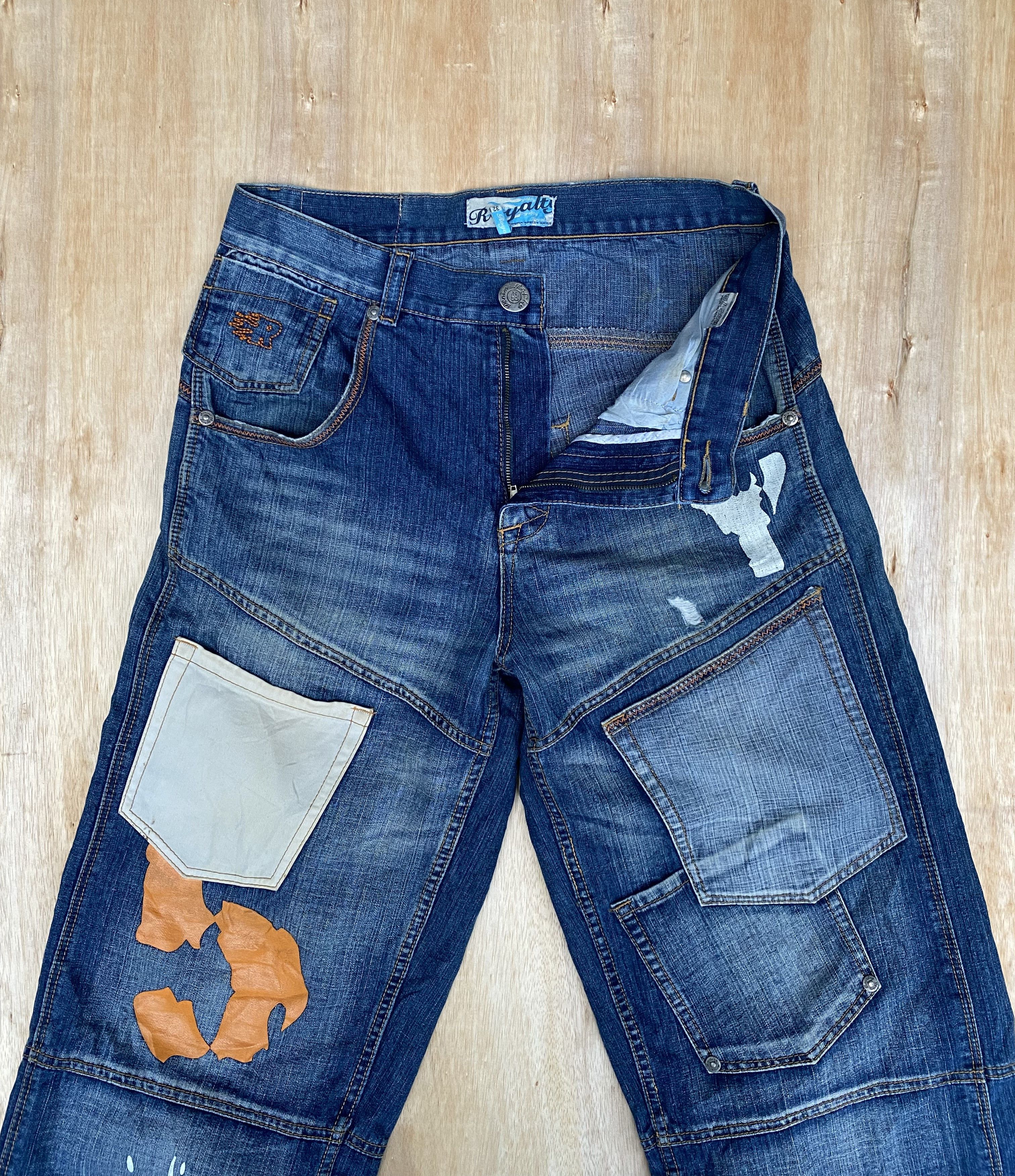 Fubu × JNCO Royalty No 5 Painted Baggy Wide Multipocket jean W33x33 Size US 33 - 7 Thumbnail