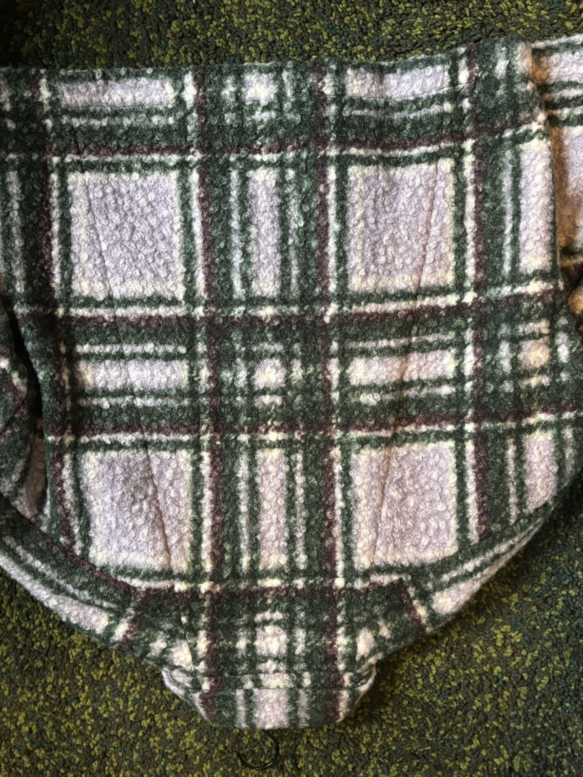 Calvin Klein Womens plaid faux sherpa jacket never worn Size L / US 10 / IT 46 - 5 Thumbnail