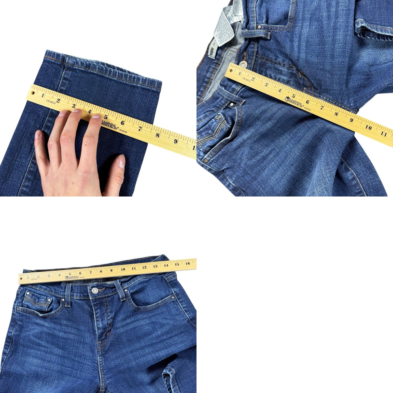 Levi's Levi's 505 Straight Jeans Women 28 Blue Denim Mid Rise Dark Wash 5-Pocket Size 28" / US 6 / IT 42 - 9 Thumbnail