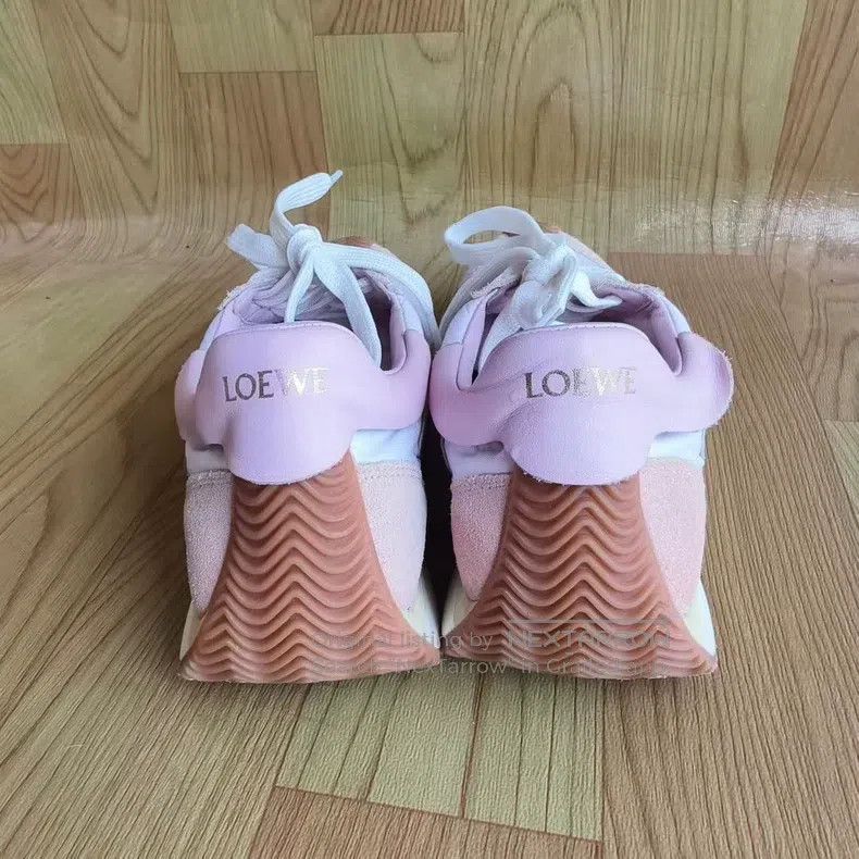 Loewe Nude Pink Round Toe Laced Training Shoes