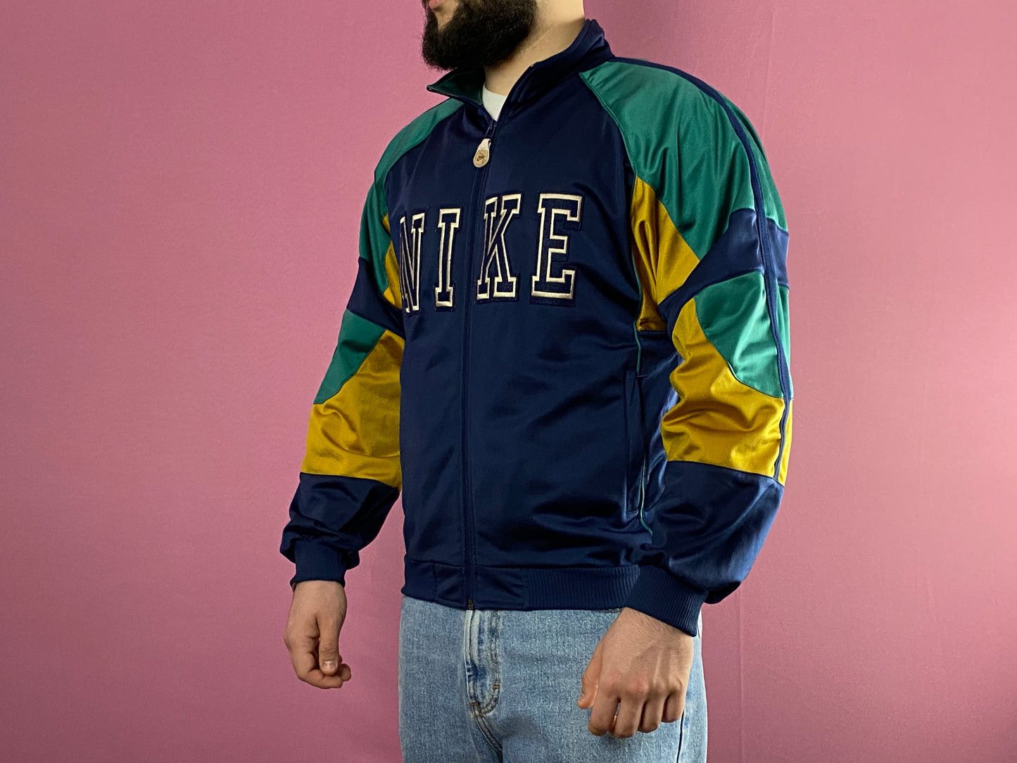 90s Nike Big Logo Vintage Men's Track Jacket - S