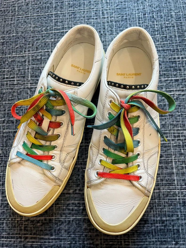 Saint Laurent Paris Rivet rainbow shoes