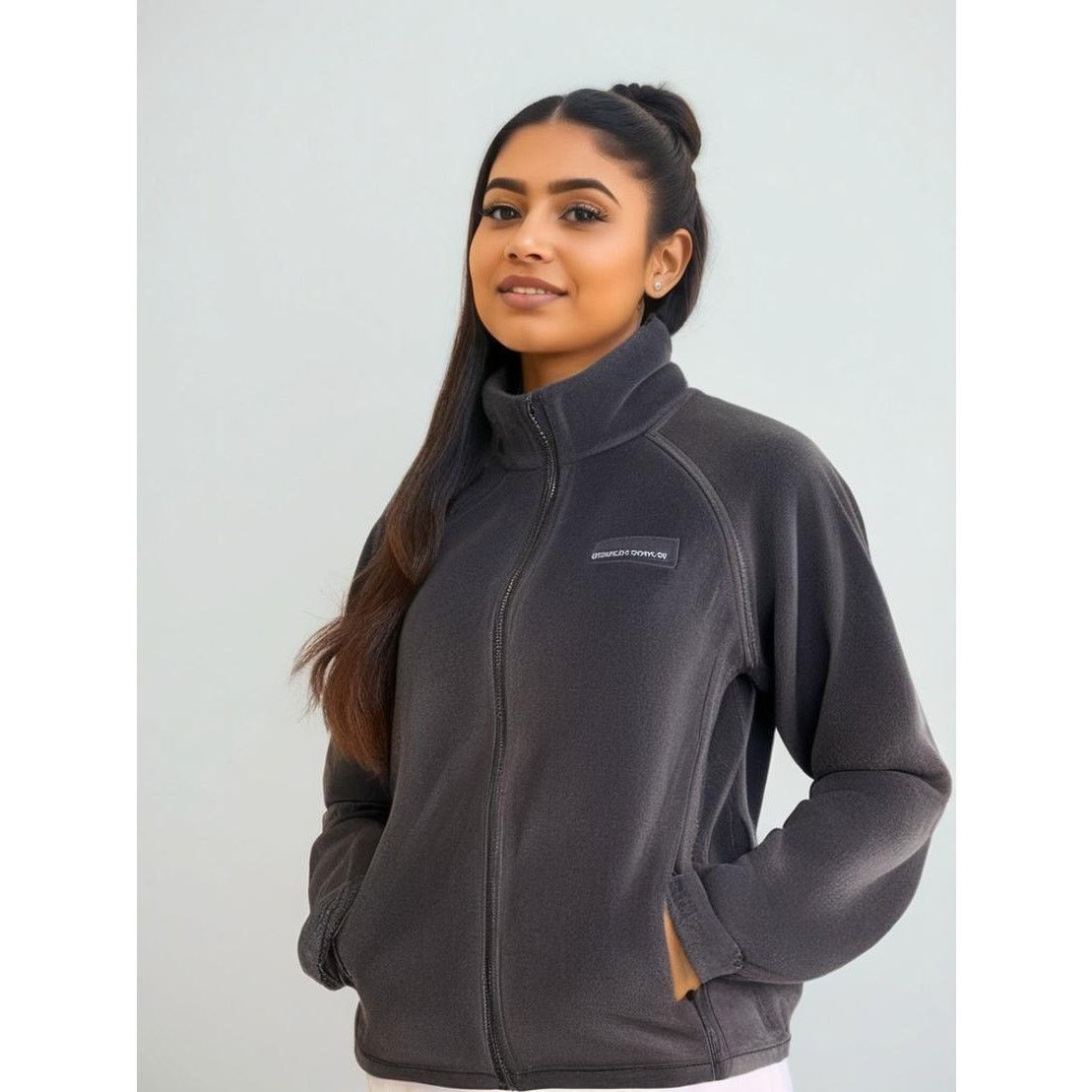 Columbia Columbia Womens Fleece Jacket Black Size Large Casual Zip-Up Size L / US 10 / IT 46 - 1 Thumbnail