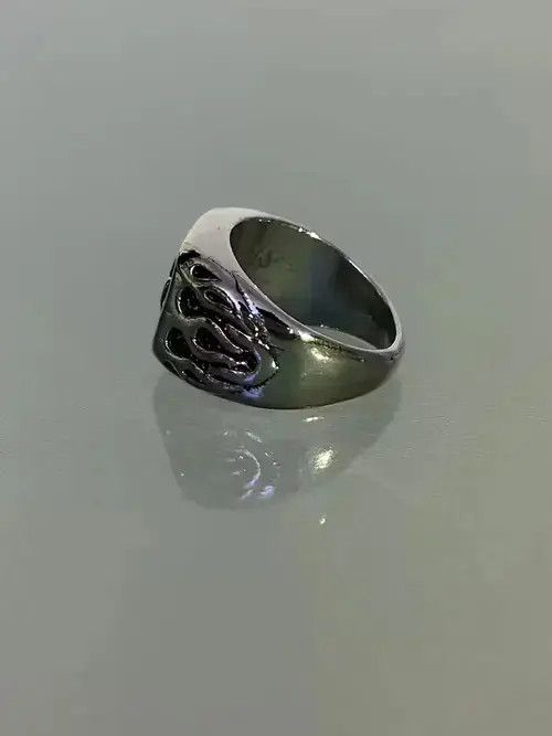 Jewelry Silver Fire Cross Ring Size ONE SIZE - 3 Thumbnail