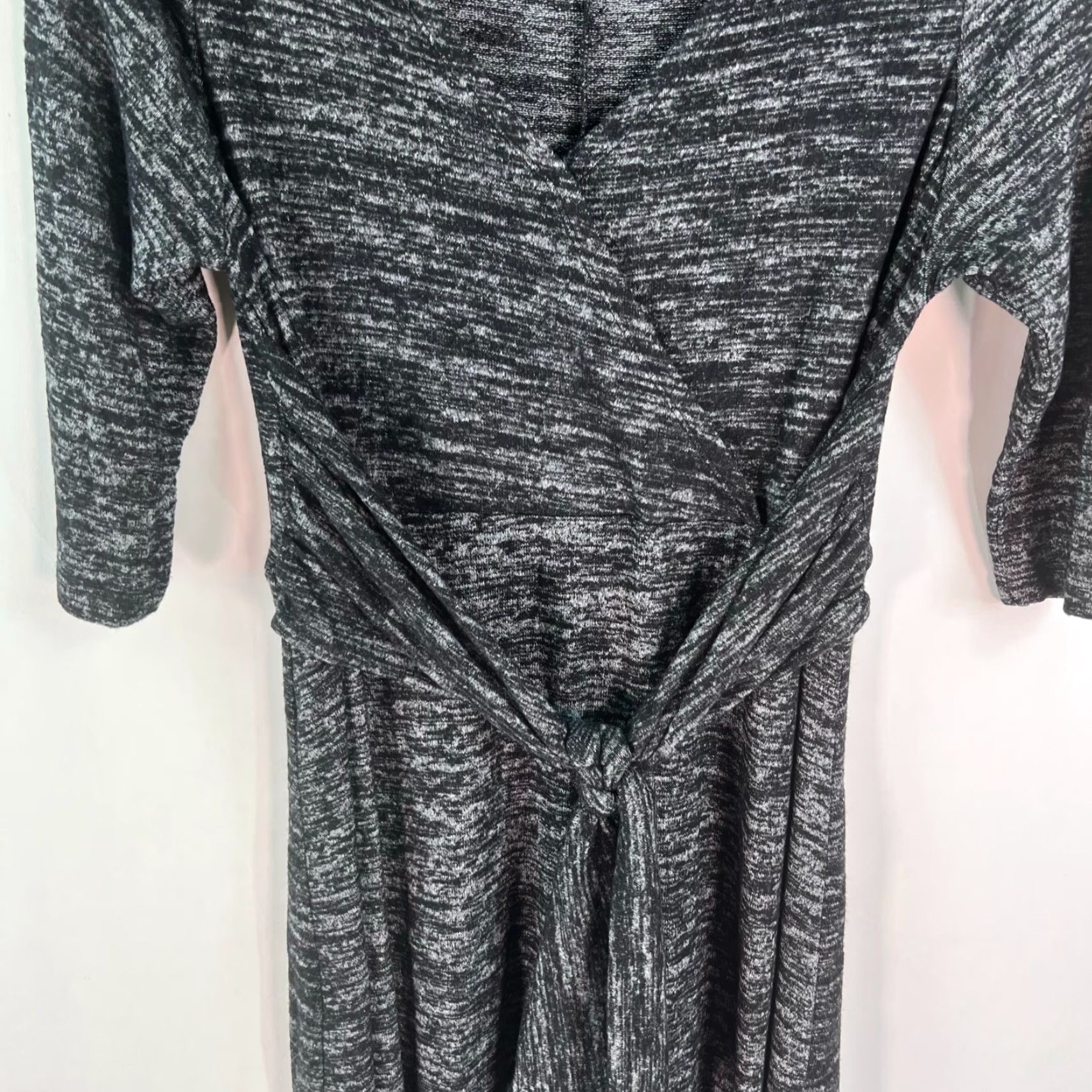 Vintage Isabel Maternity Women's Sheath Wrap Dress Gray Size S NWT Maternity Stretch 3/4 Sleeve V-Neck Tie Casual Size S / US 4 / IT 40 - 3 Thumbnail
